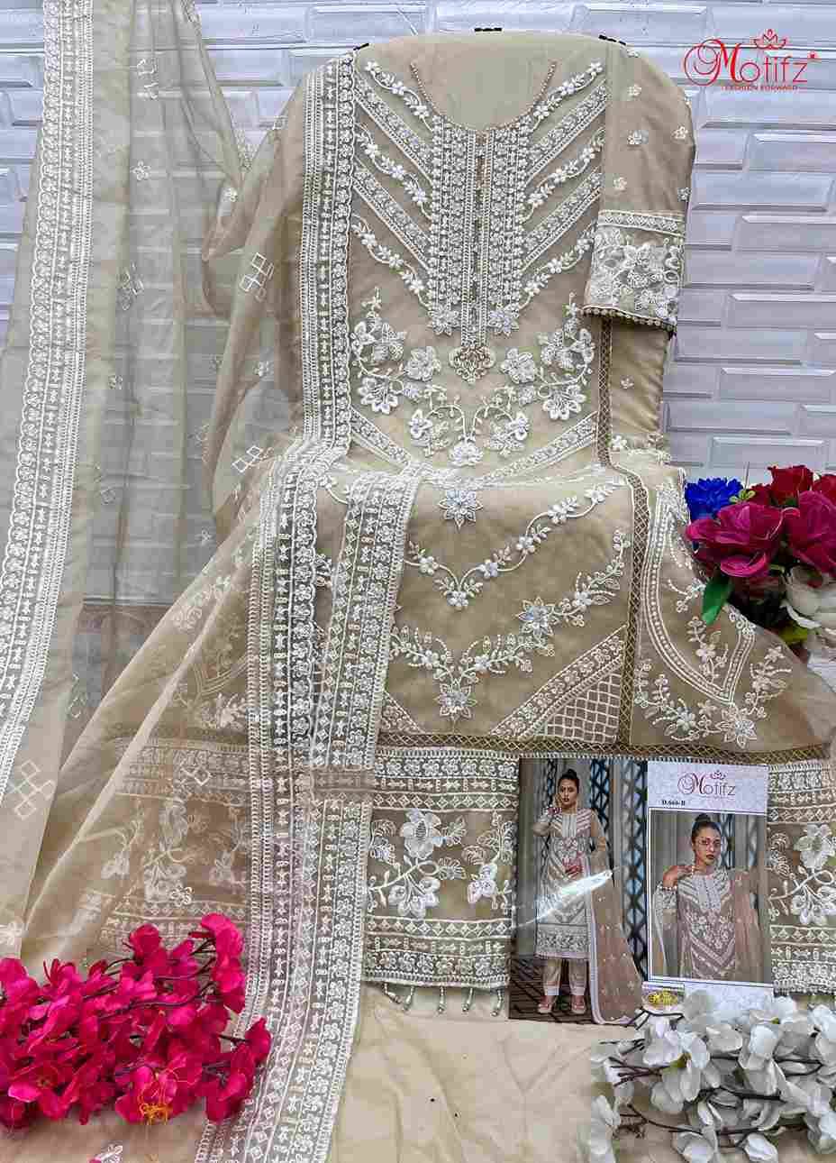 Motifz Hit Design 666 Colours By Motifz 666-A To 666-D Series Beautiful Pakistani Suits Colorful Stylish Fancy Casual Wear & Ethnic Wear Organza Dresses At Wholesale Price