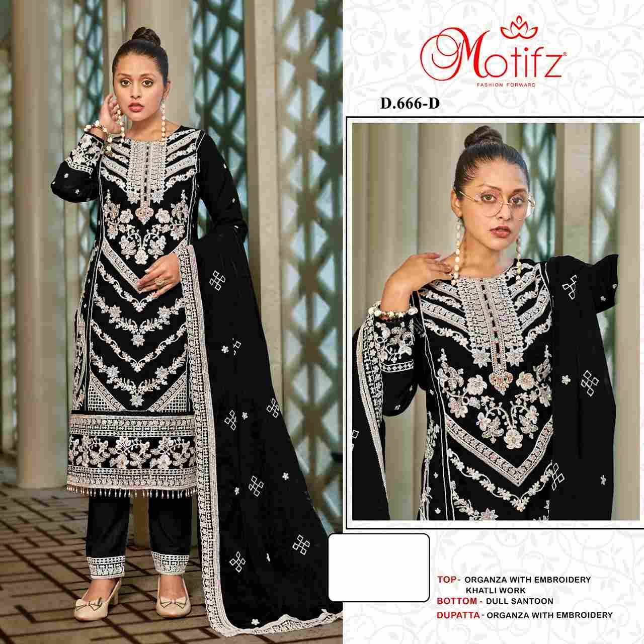Motifz Hit Design 666 Colours By Motifz 666-A To 666-D Series Beautiful Pakistani Suits Colorful Stylish Fancy Casual Wear & Ethnic Wear Organza Dresses At Wholesale Price