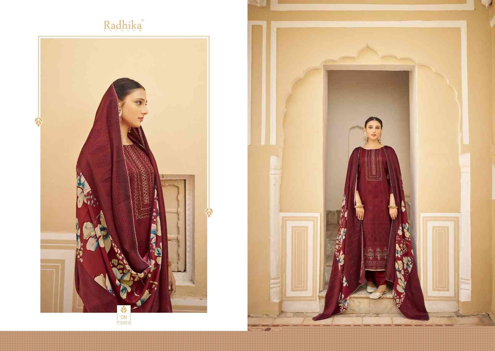 Jasmine By Sumyra 75001 To 75006 Series Beautiful Festive Suits Stylish Fancy Colorful Casual Wear & Ethnic Wear Pure Pashmina Print Dresses At Wholesale Price