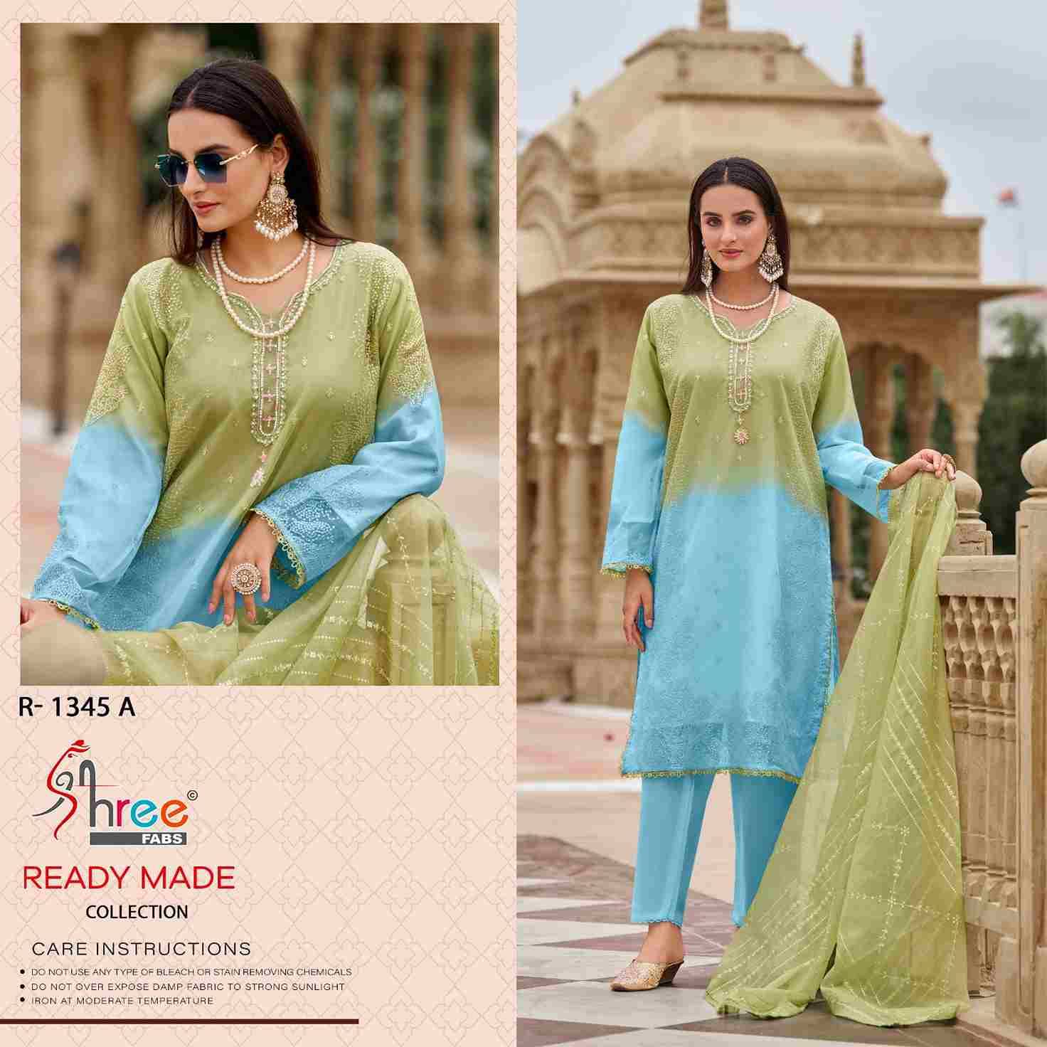 Shree Fabs Hit Design R-1345 Colours By Shree Fabs R-1345-A To R-1345-D Series Beautiful Pakistani Suits Stylish Fancy Colorful Party Wear & Occasional Wear Organza Embroidered Dresses At Wholesale Price