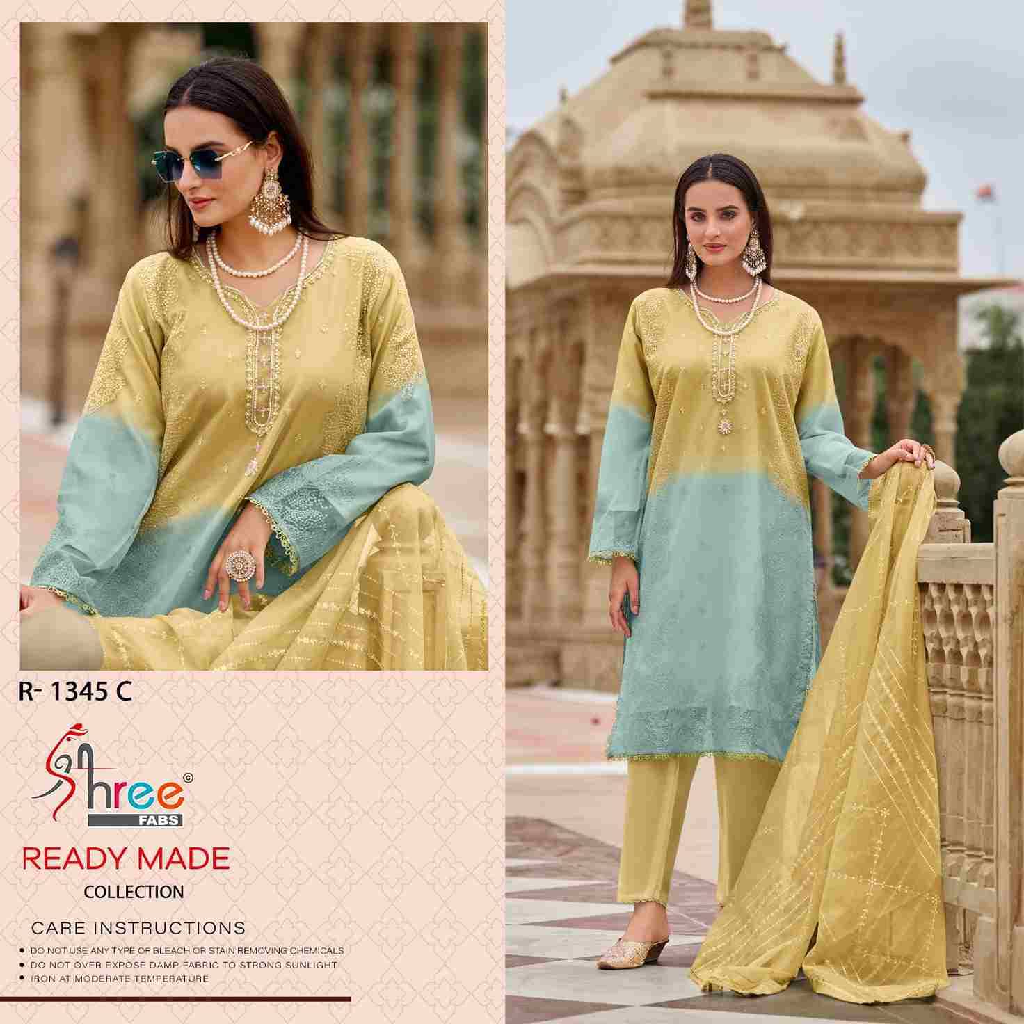 Shree Fabs Hit Design R-1345 Colours By Shree Fabs R-1345-A To R-1345-D Series Beautiful Pakistani Suits Stylish Fancy Colorful Party Wear & Occasional Wear Organza Embroidered Dresses At Wholesale Price