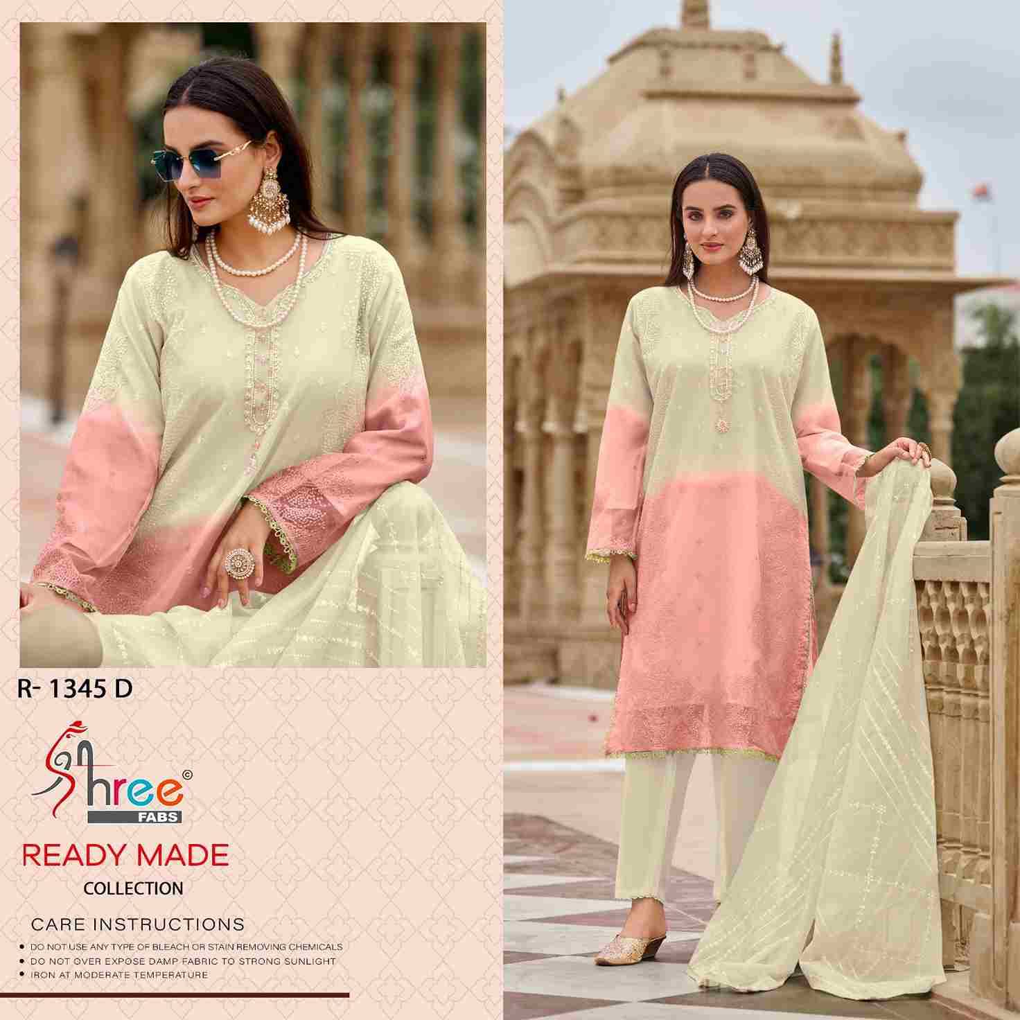 Shree Fabs Hit Design R-1345 Colours By Shree Fabs R-1345-A To R-1345-D Series Beautiful Pakistani Suits Stylish Fancy Colorful Party Wear & Occasional Wear Organza Embroidered Dresses At Wholesale Price