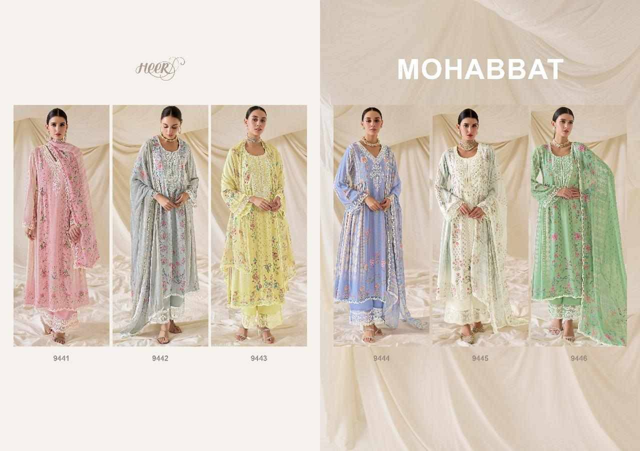 Mohabbat By Kimora Fashion 9441 To 9446 Series Designer Festive Suits Collection Beautiful Stylish Fancy Colorful Party Wear & Occasional Wear Pure Muslin Dresses At Wholesale Price