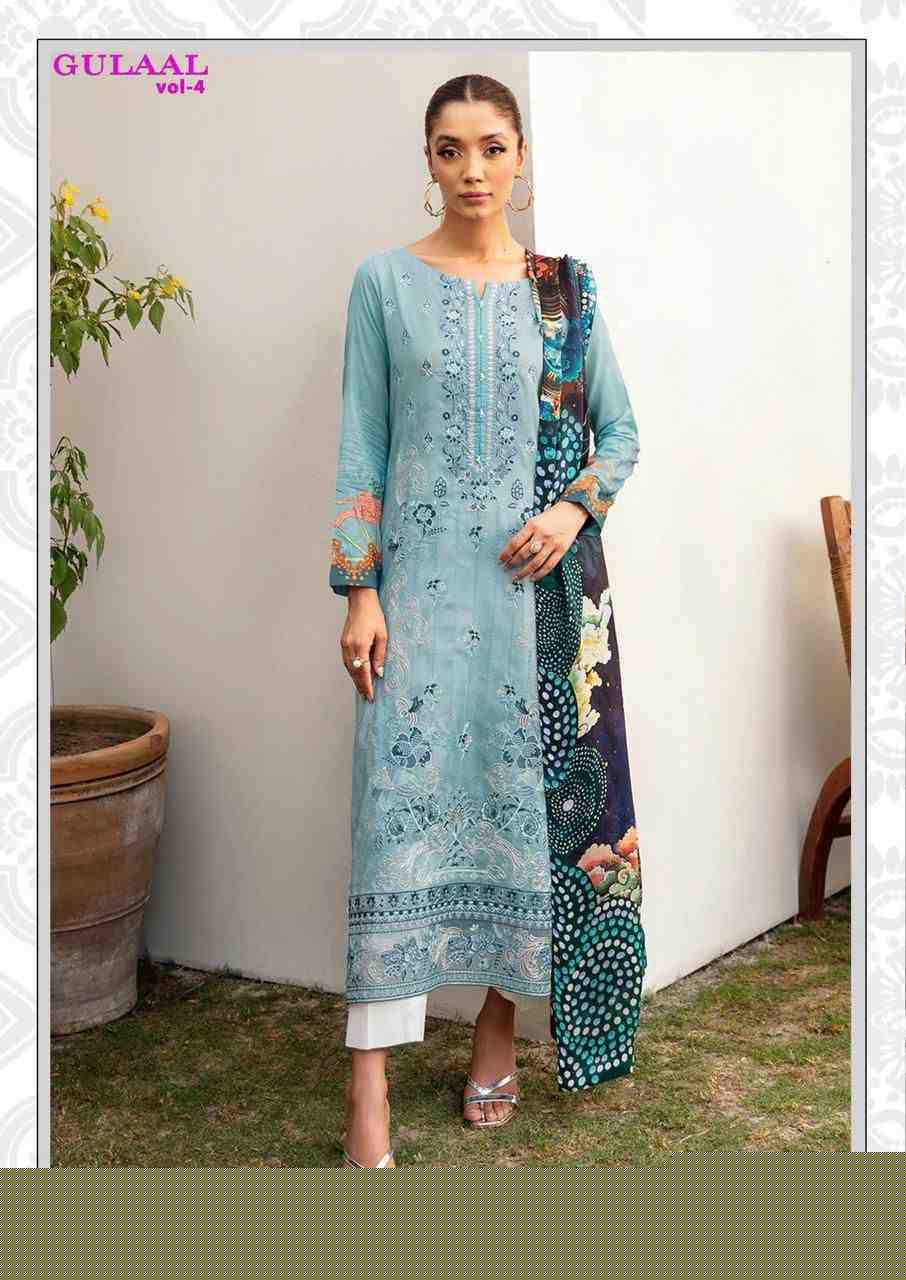 Gulaal Vol-4 By Nand Gopal Print 4001 To 4008 Series Beautiful Festive Suits Colorful Stylish Fancy Casual Wear & Ethnic Wear Pure Cotton Print Dresses At Wholesale Price