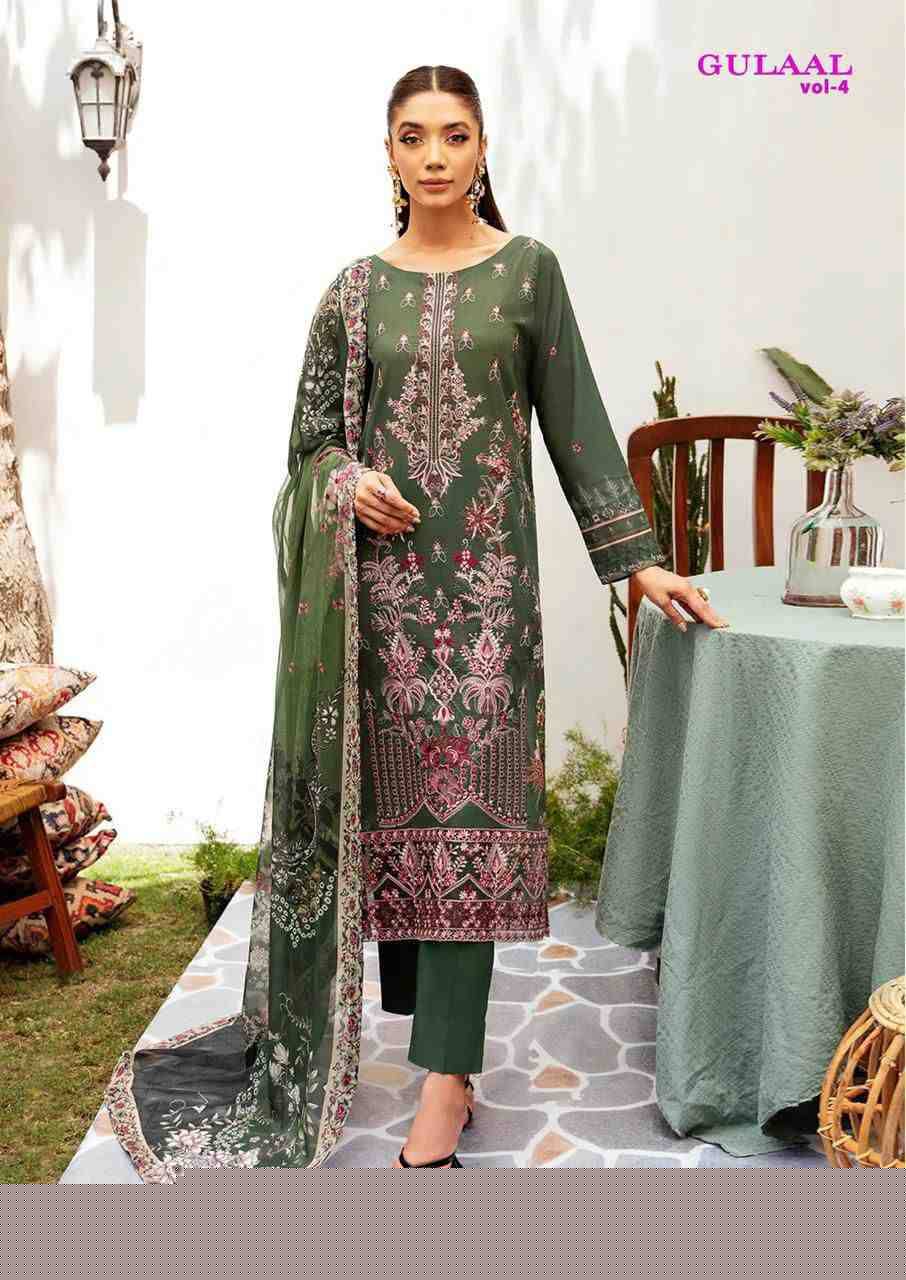 Gulaal Vol-4 By Nand Gopal Print 4001 To 4008 Series Beautiful Festive Suits Colorful Stylish Fancy Casual Wear & Ethnic Wear Pure Cotton Print Dresses At Wholesale Price