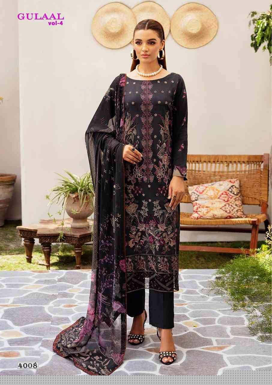 Gulaal Vol-4 By Nand Gopal Print 4001 To 4008 Series Beautiful Festive Suits Colorful Stylish Fancy Casual Wear & Ethnic Wear Pure Cotton Print Dresses At Wholesale Price