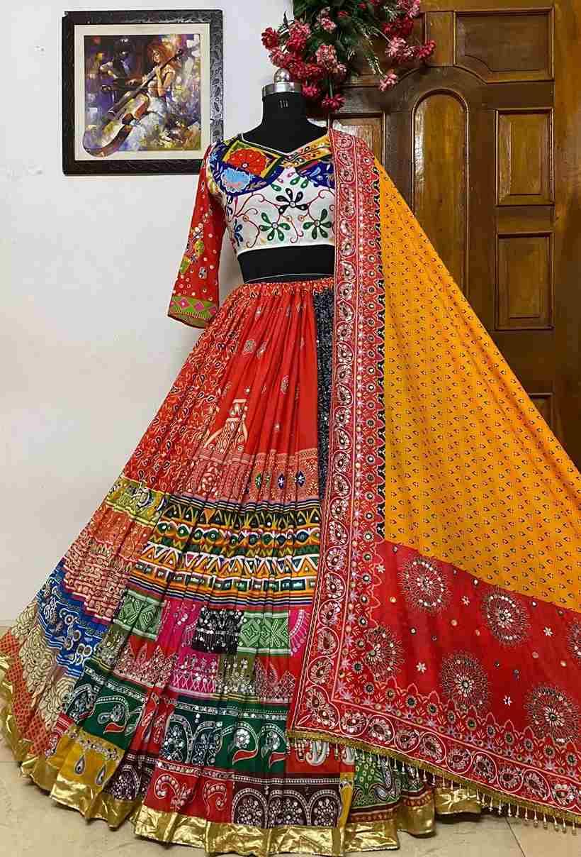Alc-1185 By Fashid Wholesale Designer Beautiful Navratri Collection Occasional Wear & Party Wear Heavy Muslin Cotton Lehengas At Wholesale Price