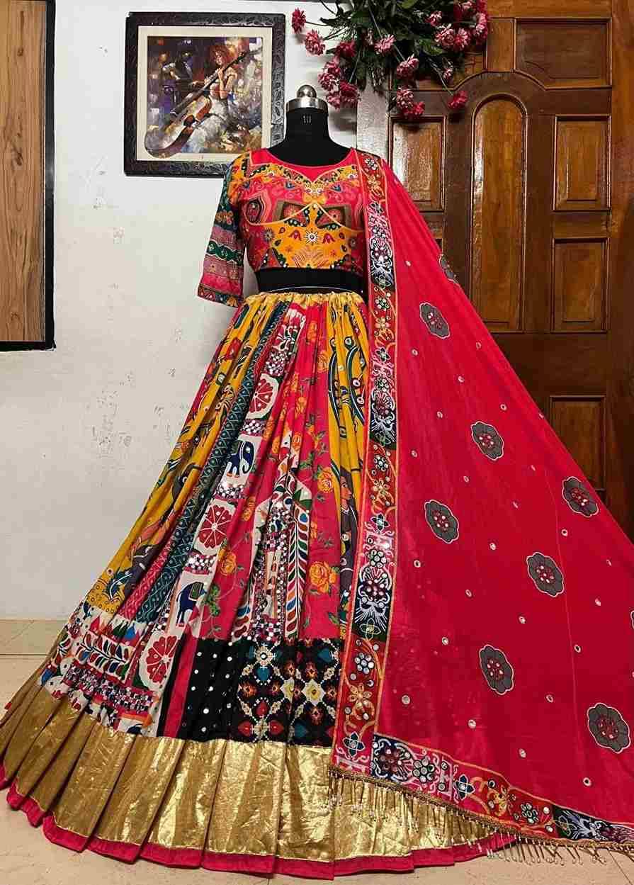 Alc By Fashid Wholesale 01 To 04 Series Designer Beautiful Navratri Collection Occasional Wear & Party Wear Heavy Muslin Cotton Lehengas At Wholesale Price
