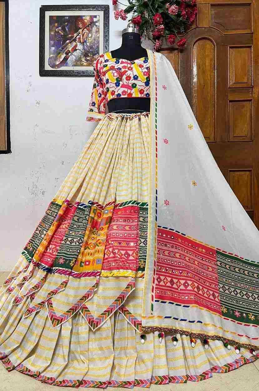Alc By Fashid Wholesale 01 To 04 Series Designer Beautiful Navratri Collection Occasional Wear & Party Wear Heavy Muslin Cotton Lehengas At Wholesale Price