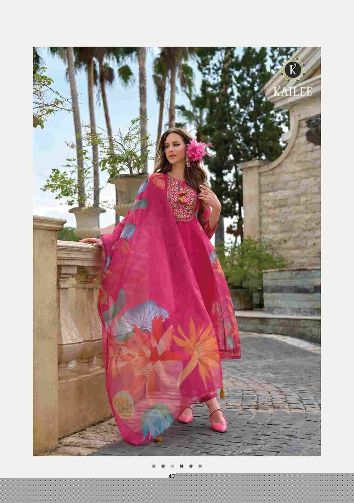 Meraki-24 By Kailee 42771 To 42776 Series Beautiful Stylish Festive Suits Fancy Colorful Casual Wear & Ethnic Wear & Ready To Wear Pure Organza Dresses At Wholesale Price