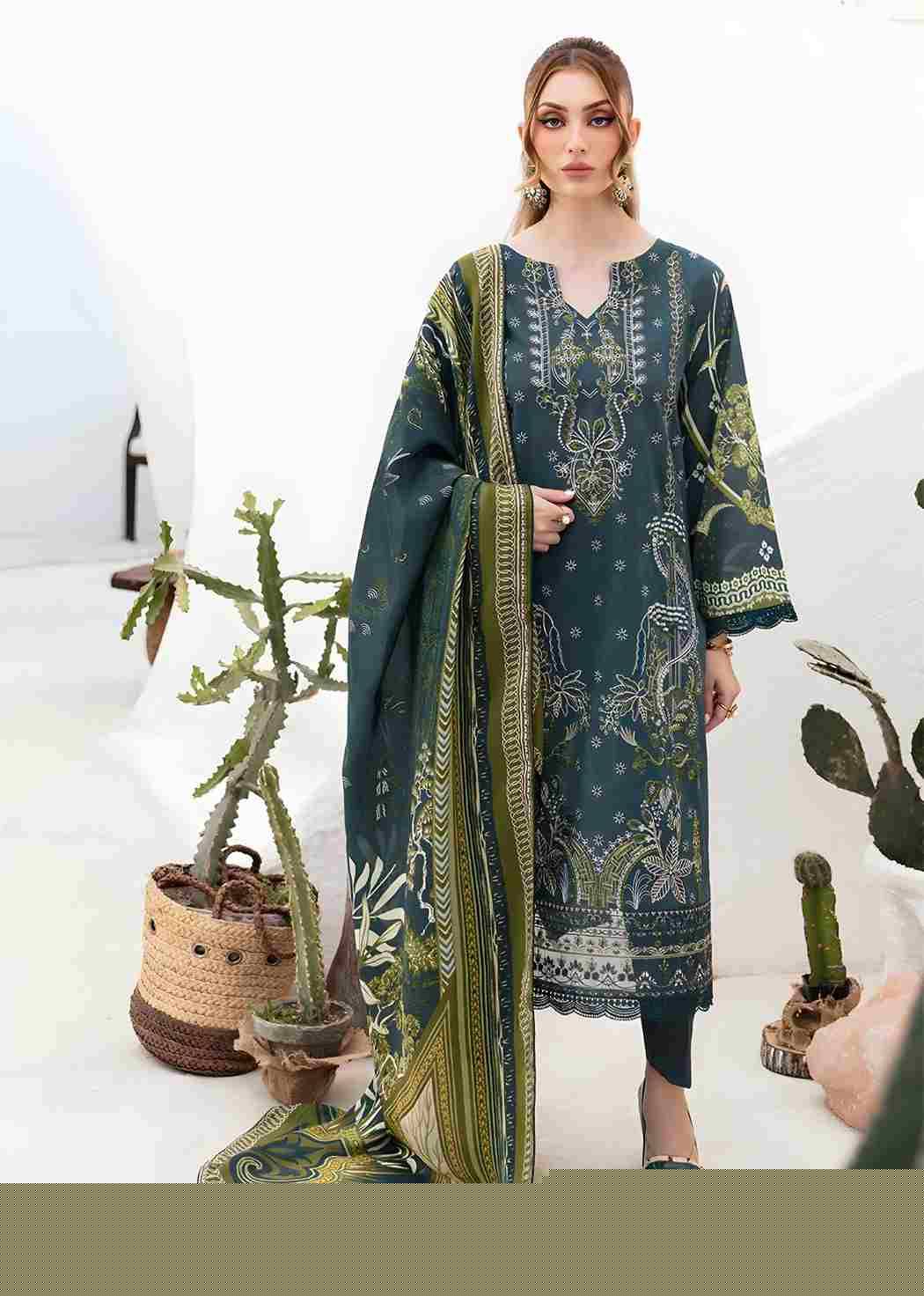 Ruhaniyat Vol-6 By Fashid Wholesale 601 To 606 Series Beautiful Suits Colorful Stylish Fancy Casual Wear & Ethnic Wear Pure Cotton Embroidered Dresses At Wholesale Price