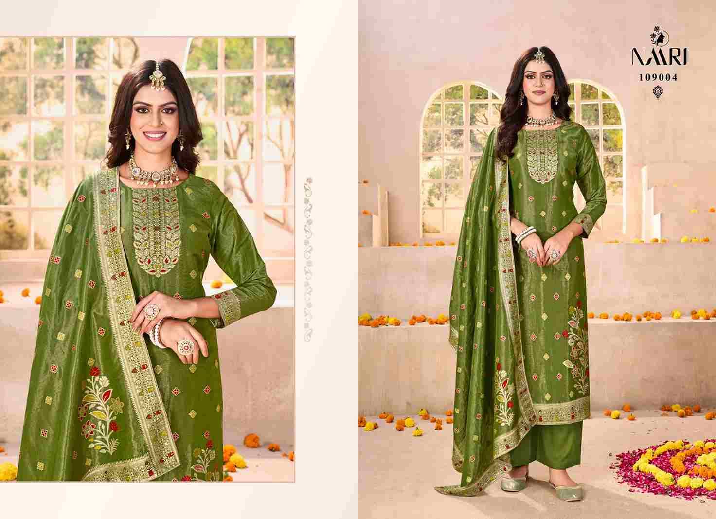 Stree By Naari 109001 To 109004 Series Beautiful Stylish Festive Suits Fancy Colorful Casual Wear & Ethnic Wear & Ready To Wear Pure Jacquard Dresses At Wholesale Price