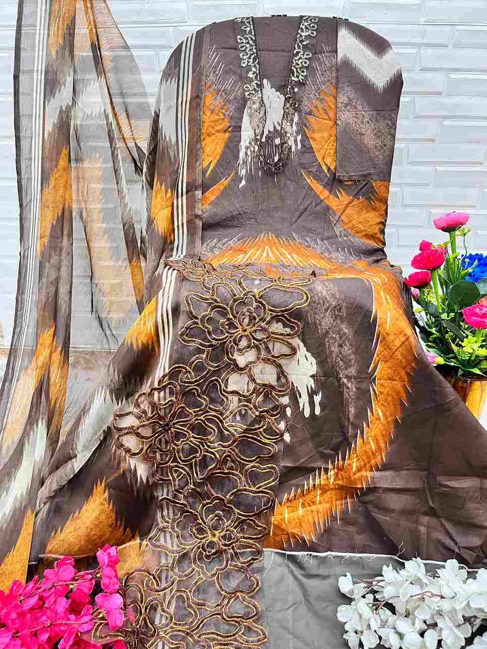 Mprint 16003 Colours By Shraddha Designer 16003-A To 16003-B Series Beautiful Stylish Pakistani Suits Fancy Colorful Casual Wear & Ethnic Wear & Ready To Wear Pure Cotton Print With Work Dresses At Wholesale Price