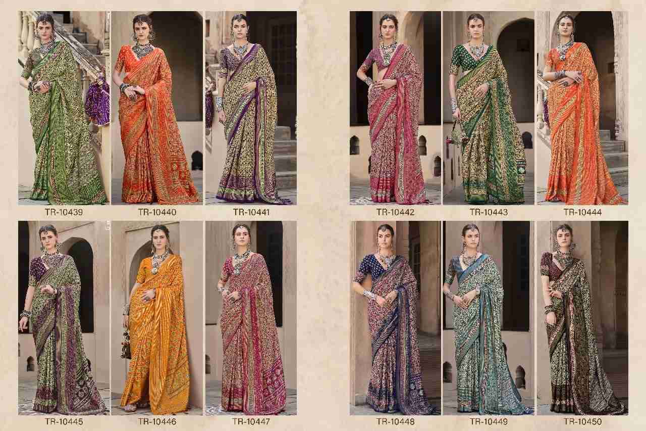 Kasturi By Trirath 10439 To 10450 Series Indian Traditional Wear Collection Beautiful Stylish Fancy Colorful Party Wear & Occasional Wear Silk Sarees At Wholesale Price