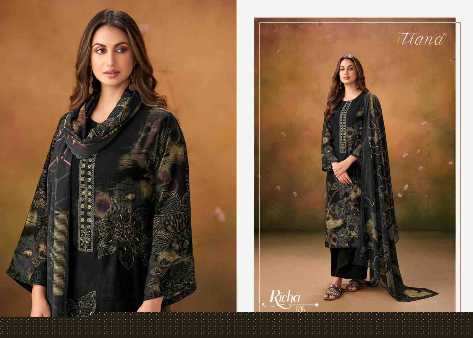 Richa By Itrana Beautiful Festive Suits Colorful Stylish Fancy Casual Wear & Ethnic Wear Muslin Dresses At Wholesale Price