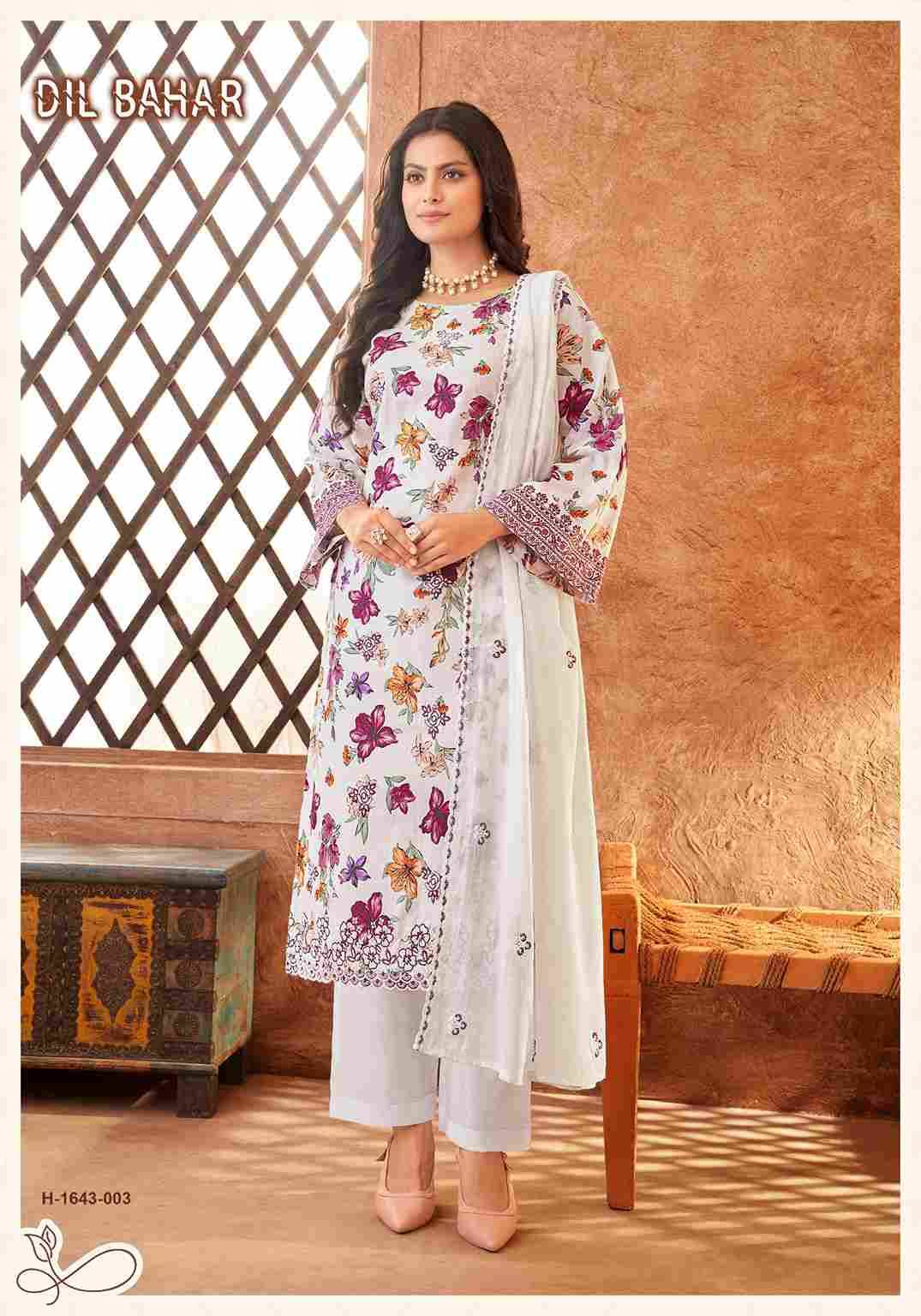 Dil Bahar By Alok Suit 1643-001 To 1643-006 Series Beautiful Festive Suits Stylish Fancy Colorful Casual Wear & Ethnic Wear Pure Cambric Cotton Print Dresses At Wholesale Price