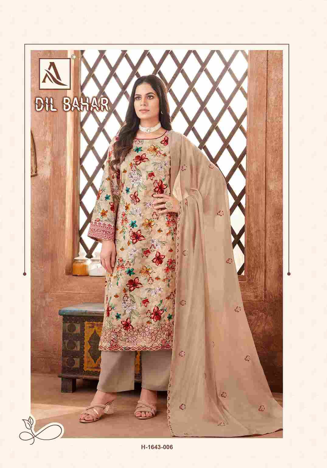 Dil Bahar By Alok Suit 1643-001 To 1643-006 Series Beautiful Festive Suits Stylish Fancy Colorful Casual Wear & Ethnic Wear Pure Cambric Cotton Print Dresses At Wholesale Price