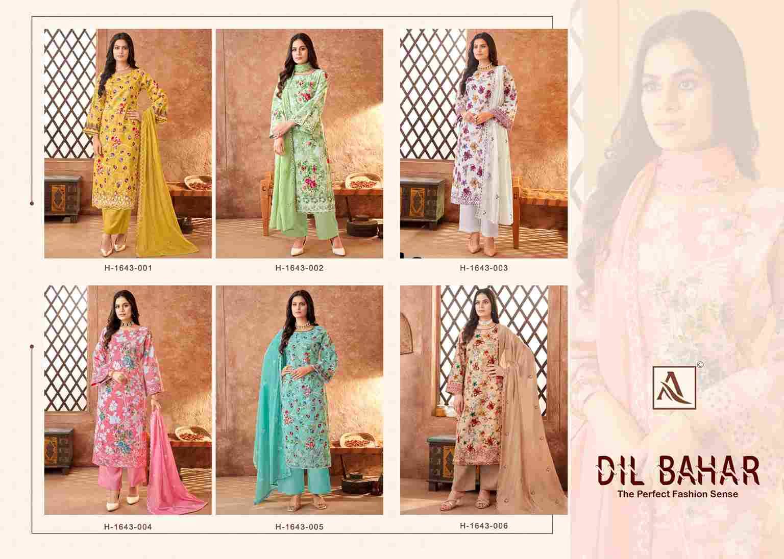 Dil Bahar By Alok Suit 1643-001 To 1643-006 Series Beautiful Festive Suits Stylish Fancy Colorful Casual Wear & Ethnic Wear Pure Cambric Cotton Print Dresses At Wholesale Price