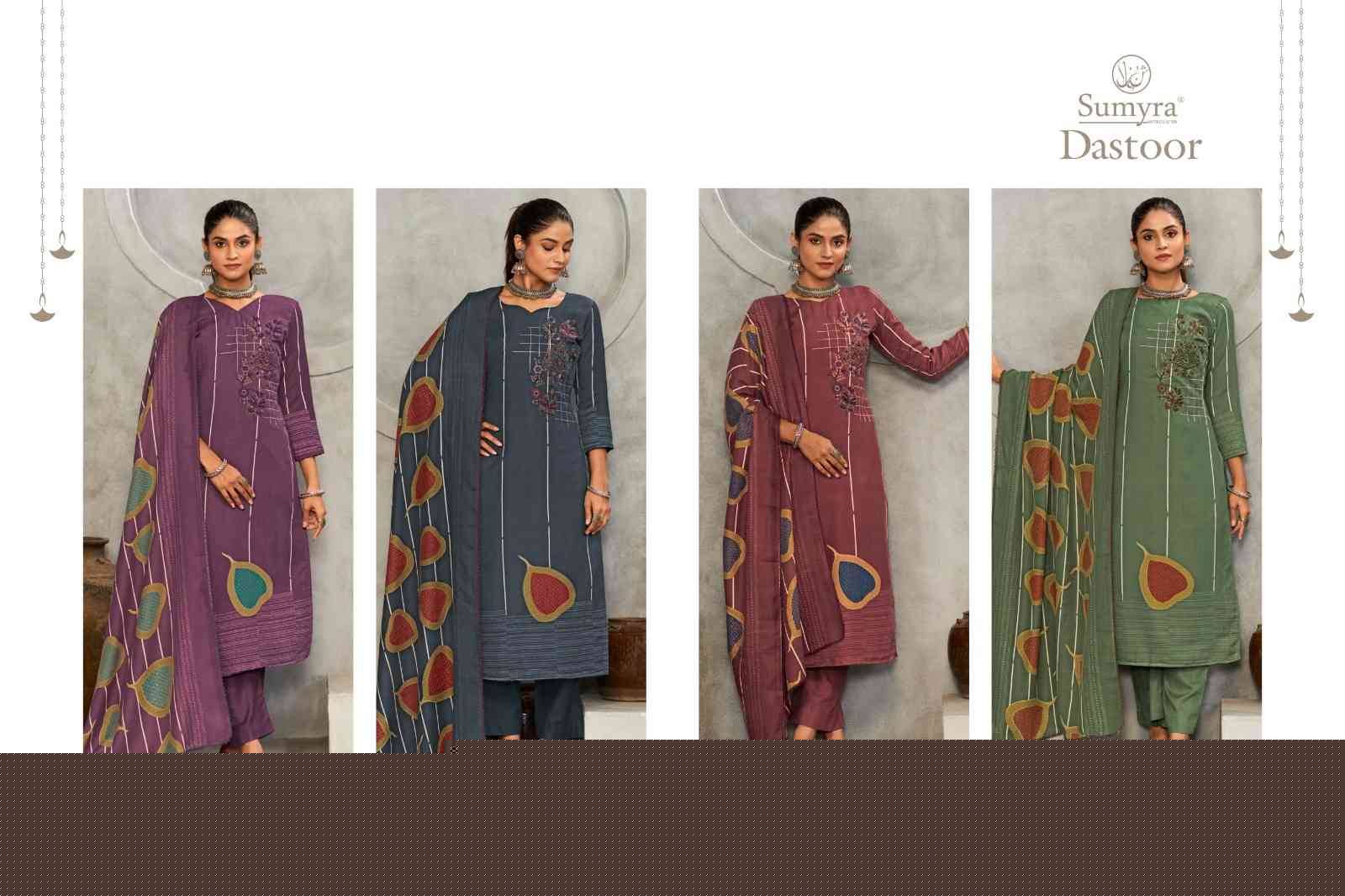 Dastoor By Sumyra 26001 To 26004 Series Beautiful Festive Suits Stylish Fancy Colorful Casual Wear & Ethnic Wear Fancy Dresses At Wholesale Price