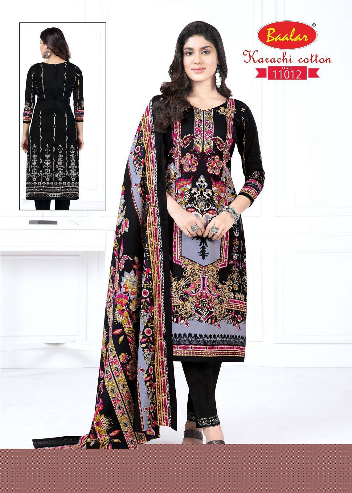 Karachi Cotton Vol-11 By Baalar Fashion 11007 To 11015 Series Beautiful Stylish Festive Suits Fancy Colorful Casual Wear & Ethnic Wear & Ready To Wear Pure Lawn Cotton Dresses At Wholesale Price