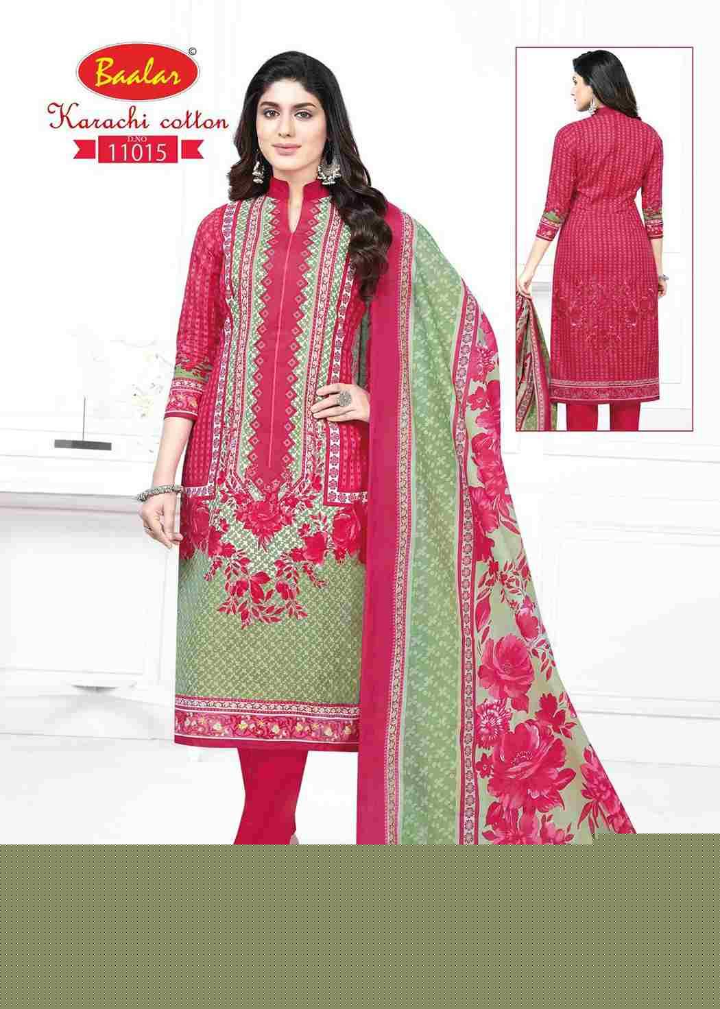 Karachi Cotton Vol-11 By Baalar Fashion 11007 To 11015 Series Beautiful Stylish Festive Suits Fancy Colorful Casual Wear & Ethnic Wear & Ready To Wear Pure Lawn Cotton Dresses At Wholesale Price