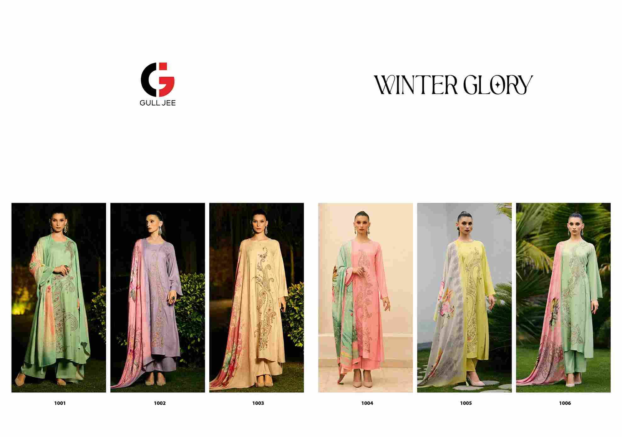 Winter Glory By Gull Jee 1001 To 1006 Series Beautiful Festive Suits Colorful Stylish Fancy Casual Wear & Ethnic Wear Viscose Pashmina Embroidered Dresses At Wholesale Price