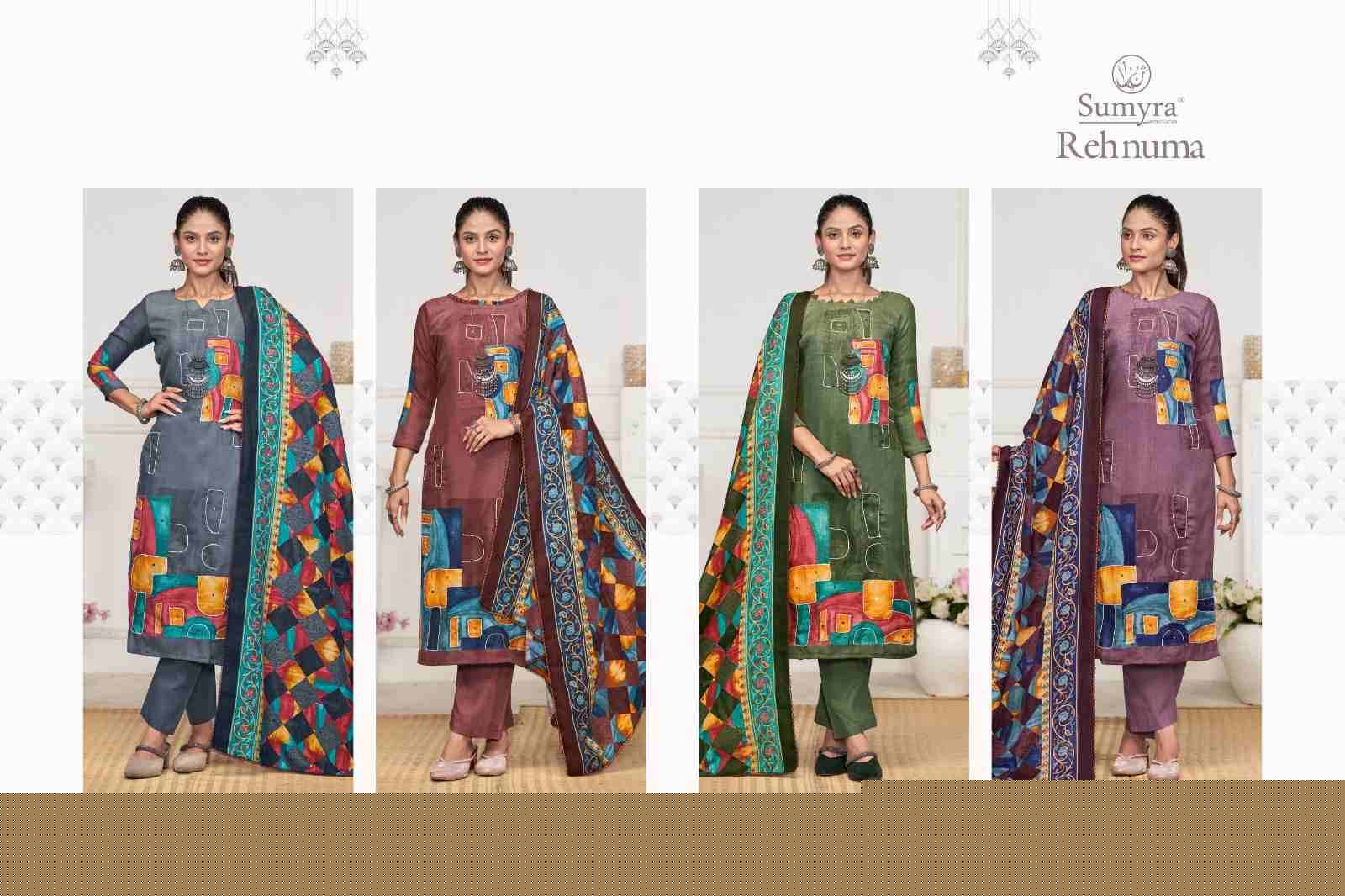 Rehnuma By Sumyra 20001 To 20004 Series Beautiful Stylish Festive Suits Fancy Colorful Casual Wear & Ethnic Wear & Ready To Wear Pashmina Print Dresses At Wholesale Price