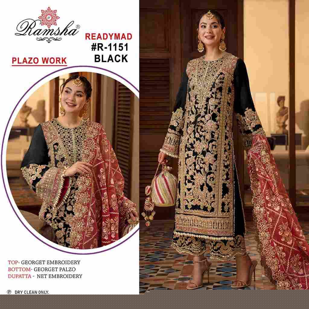 Ramsha 1151 Colours By Ramsha 1151-A To 1151-B Series Beautiful Pakistani Suits Colorful Stylish Fancy Casual Wear & Ethnic Wear Georgette Dresses At Wholesale Price