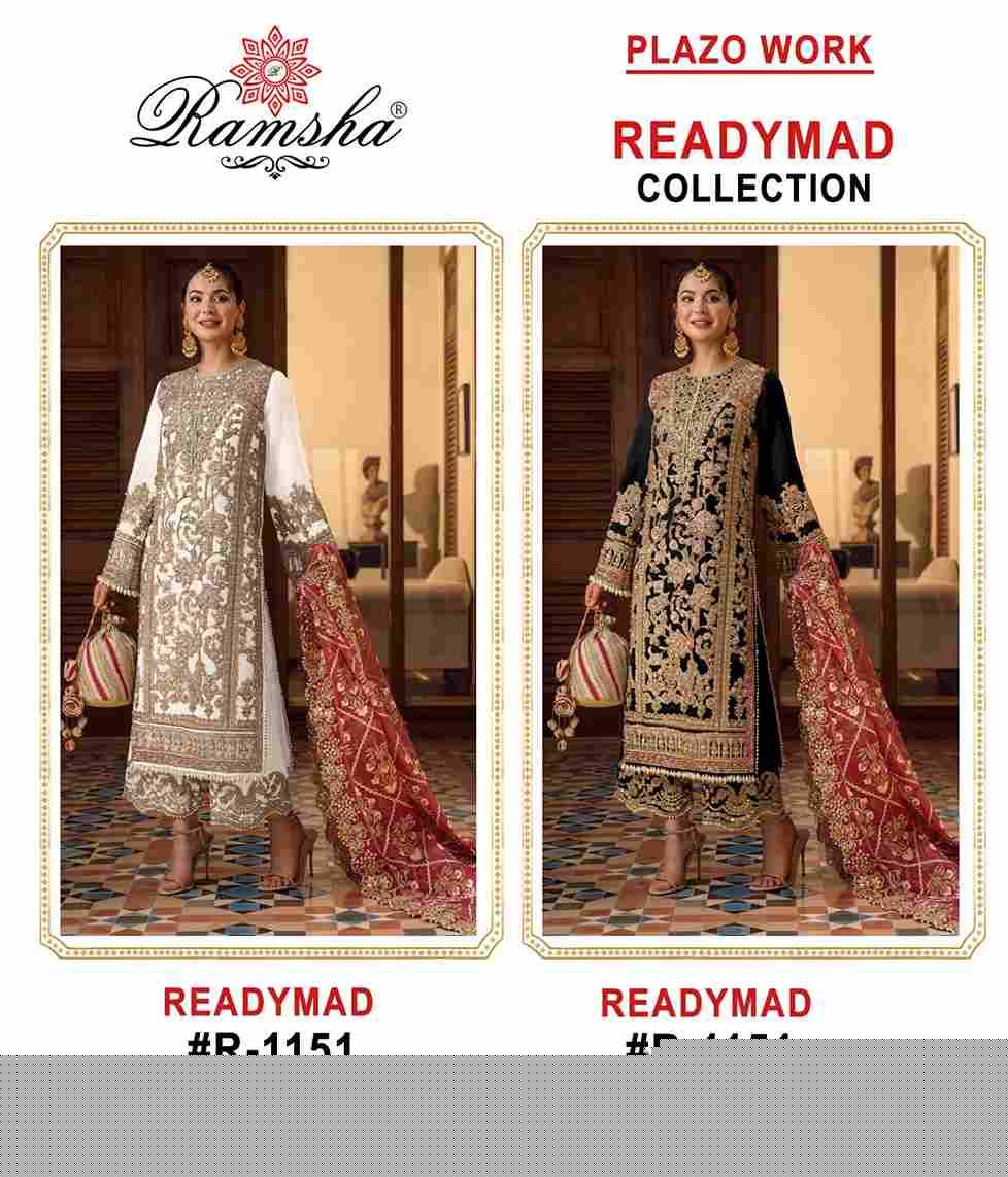 Ramsha 1151 Colours By Ramsha 1151-A To 1151-B Series Beautiful Pakistani Suits Colorful Stylish Fancy Casual Wear & Ethnic Wear Georgette Dresses At Wholesale Price