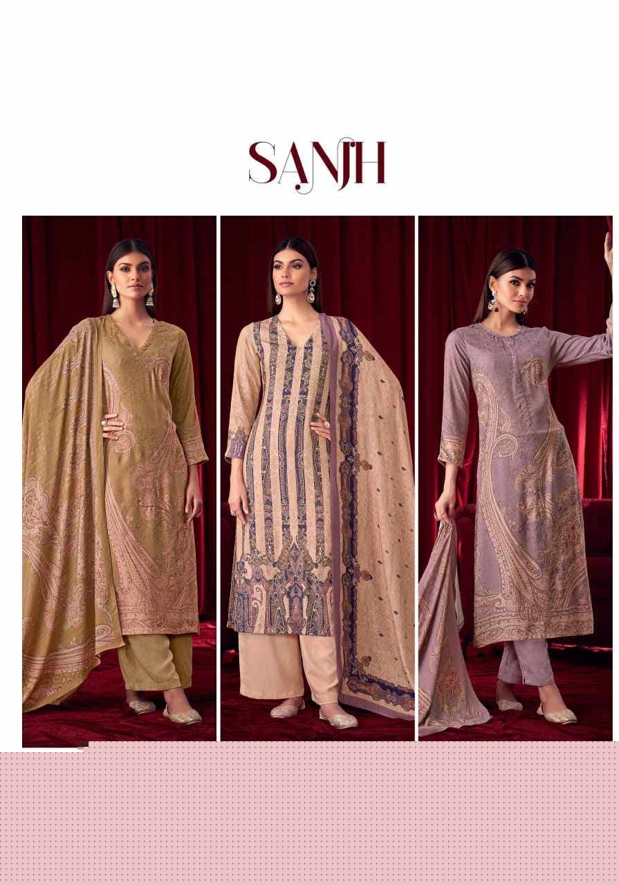 Sanjh By Itrana Beautiful Festive Suits Colorful Stylish Fancy Casual Wear & Ethnic Wear Staple Twill Dresses At Wholesale Price