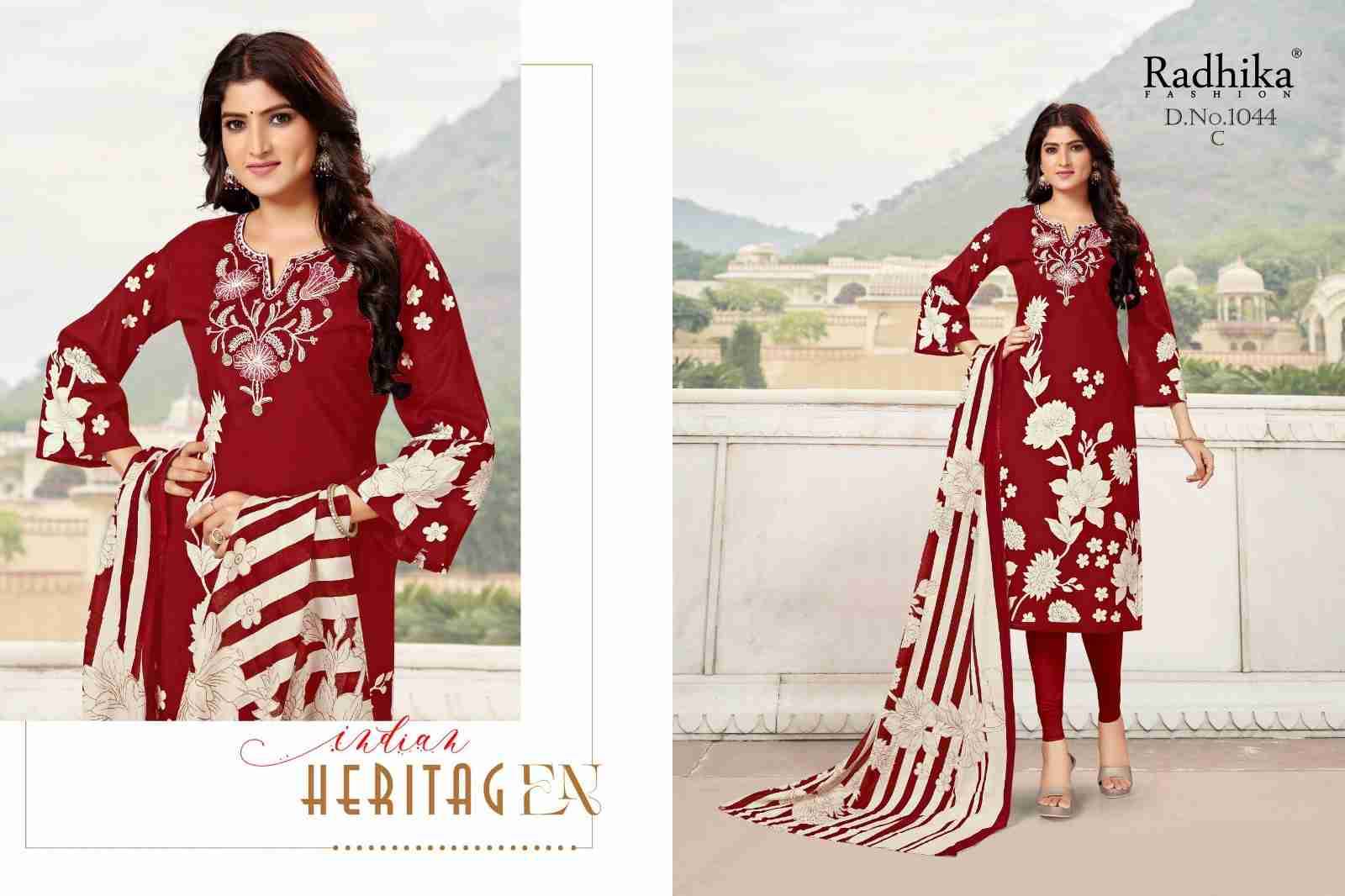 Jackpot By Radhika Fashion 1044-A To 1044-D Series Beautiful Festive Suits Colorful Stylish Fancy Casual Wear & Ethnic Wear Cambric Cotton Dresses At Wholesale Price