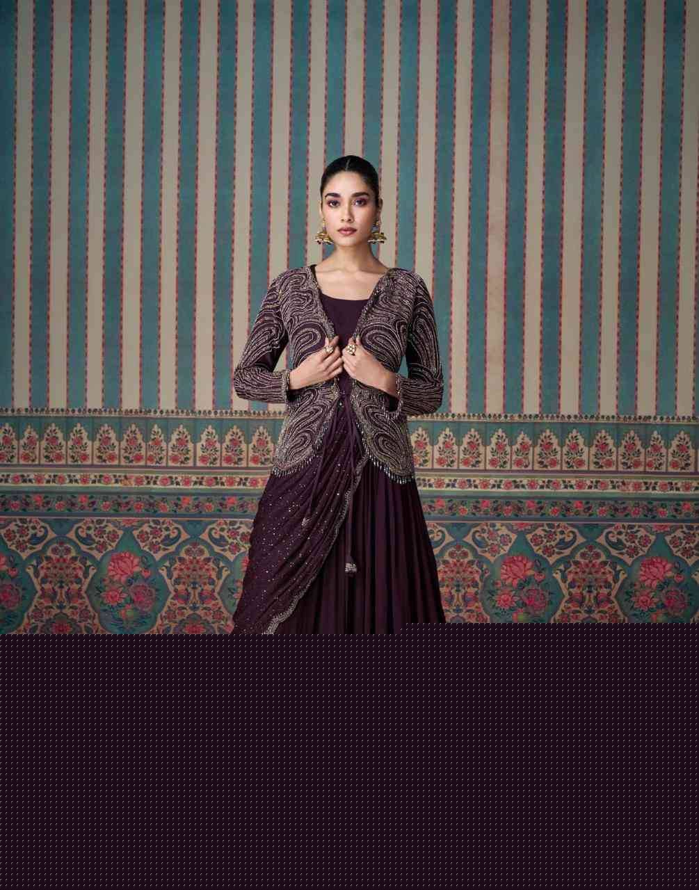 Ethnic By Sayuri 5681 To 5683 Series Designer Stylish Fancy Colorful Beautiful Party Wear & Ethnic Wear Collection Chinnon Silk Gown At Wholesale Price