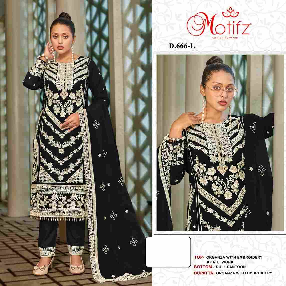 Motifz Hit Design 666 Colours Vol-3 By Motifz 666-I To 666-L Series Beautiful Pakistani Suits Colorful Stylish Fancy Casual Wear & Ethnic Wear Organza Dresses At Wholesale Price