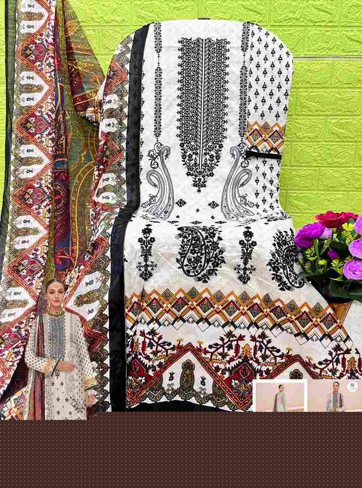 Ezra 1017 Colours By Ezra 1017-A To 1017-B Series Pakistani Suits Beautiful Fancy Colorful Stylish Party Wear & Occasional Wear Pure Cotton Embroidery Dresses At Wholesale Price