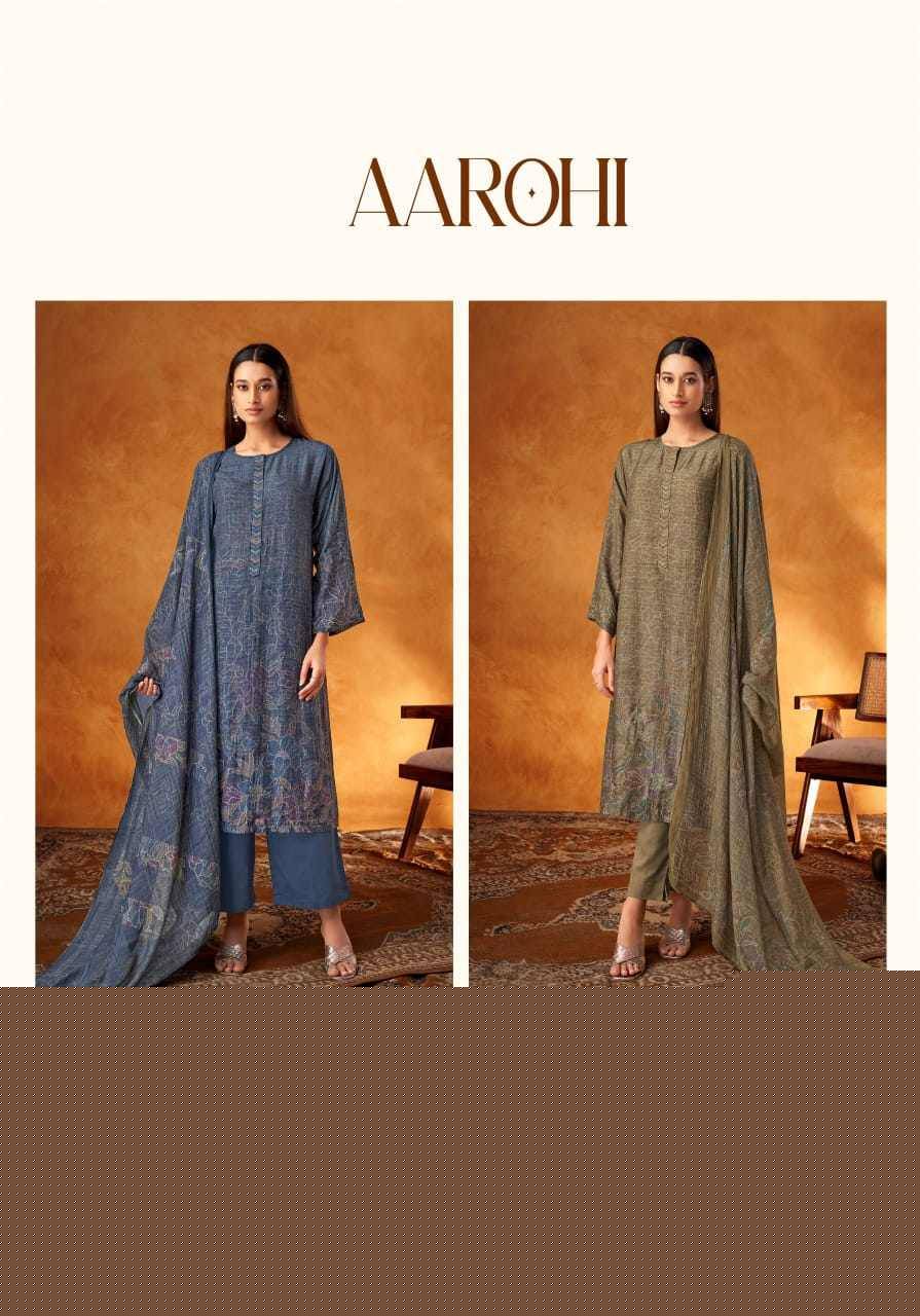 Aarohi By Itrana Beautiful Festive Suits Colorful Stylish Fancy Casual Wear & Ethnic Wear Pure Muslin Silk Dresses At Wholesale Price