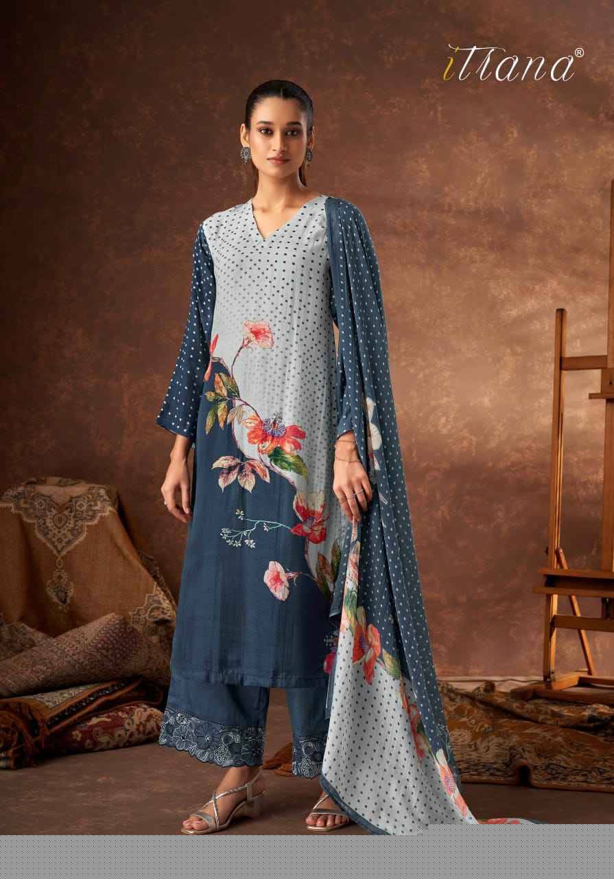 Pavitra By Itrana Beautiful Festive Suits Colorful Stylish Fancy Casual Wear & Ethnic Wear Pure Muslin Silk Dresses At Wholesale Price
