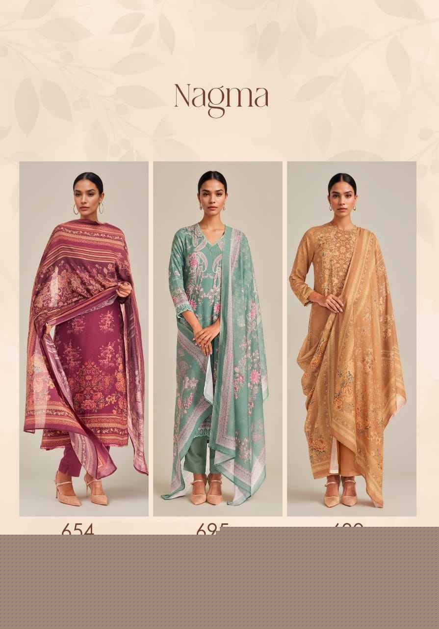 Nagma By Itrana Beautiful Festive Suits Colorful Stylish Fancy Casual Wear & Ethnic Wear Staple Twill Dresses At Wholesale Price