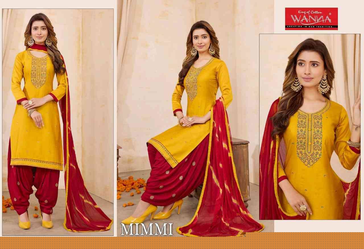 Mimmi By Wanna 601 To 605 Series Festive Suits Beautiful Fancy Colorful Stylish Party Wear & Occasional Wear Jam Satin Dresses At Wholesale Price