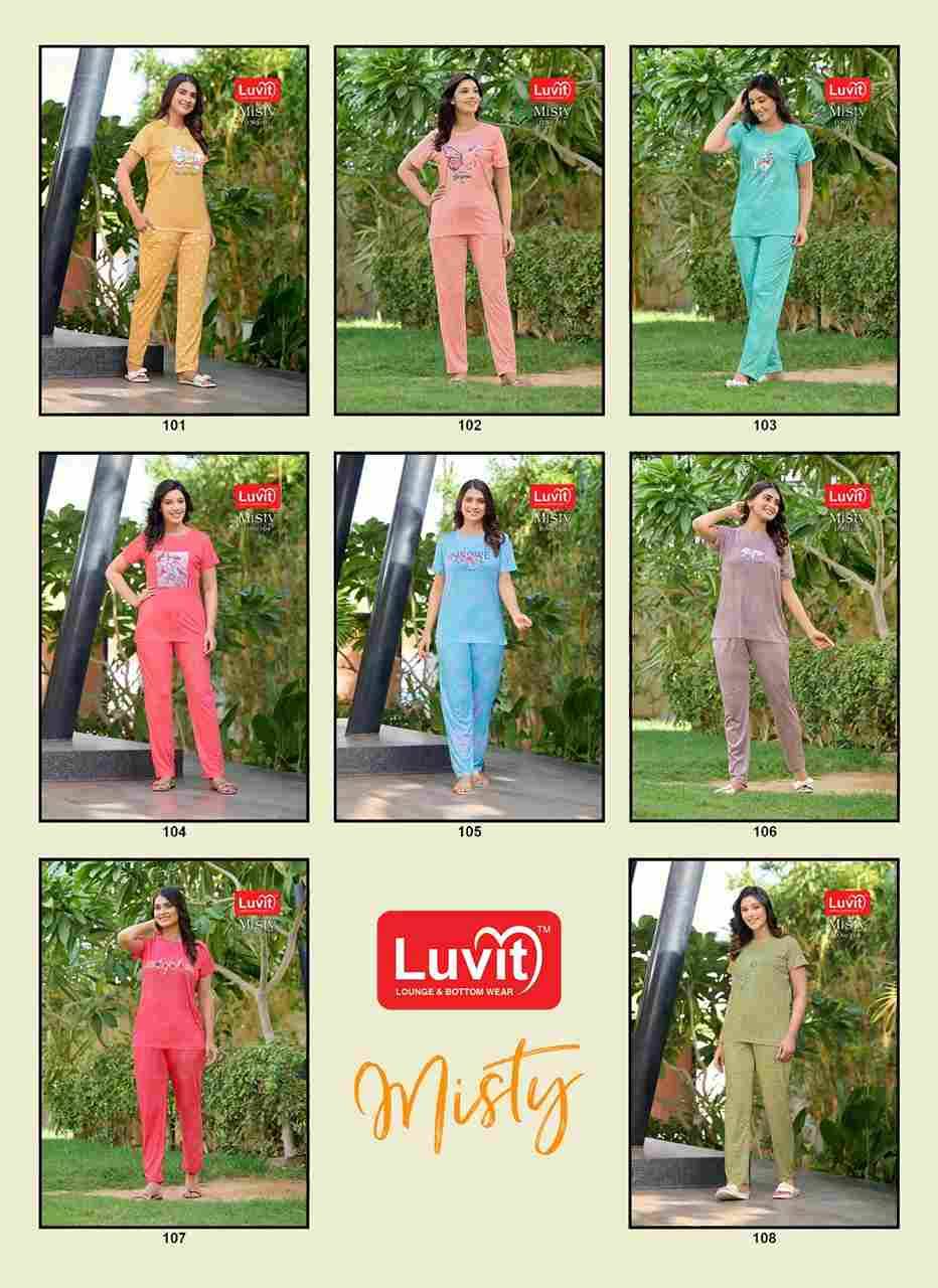 Misty By Luvit 101 To 108 Series Beautiful Stylish Fancy Colorful Casual Wear & Ethnic Wear Fancy Night Suits At Wholesale Price