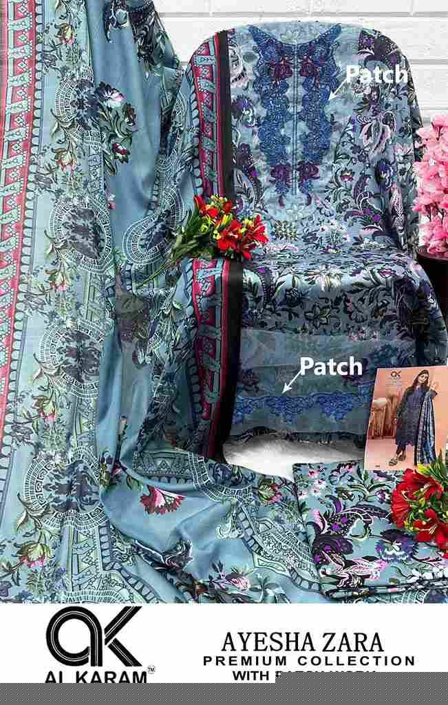 Ayesha Zara By Al Karam Lawn Collection 1001 To 1004 Series Beautiful Pakistani Suits Stylish Fancy Colorful Casual Wear & Ethnic Wear Pure Cotton Print Dresses At Wholesale Price