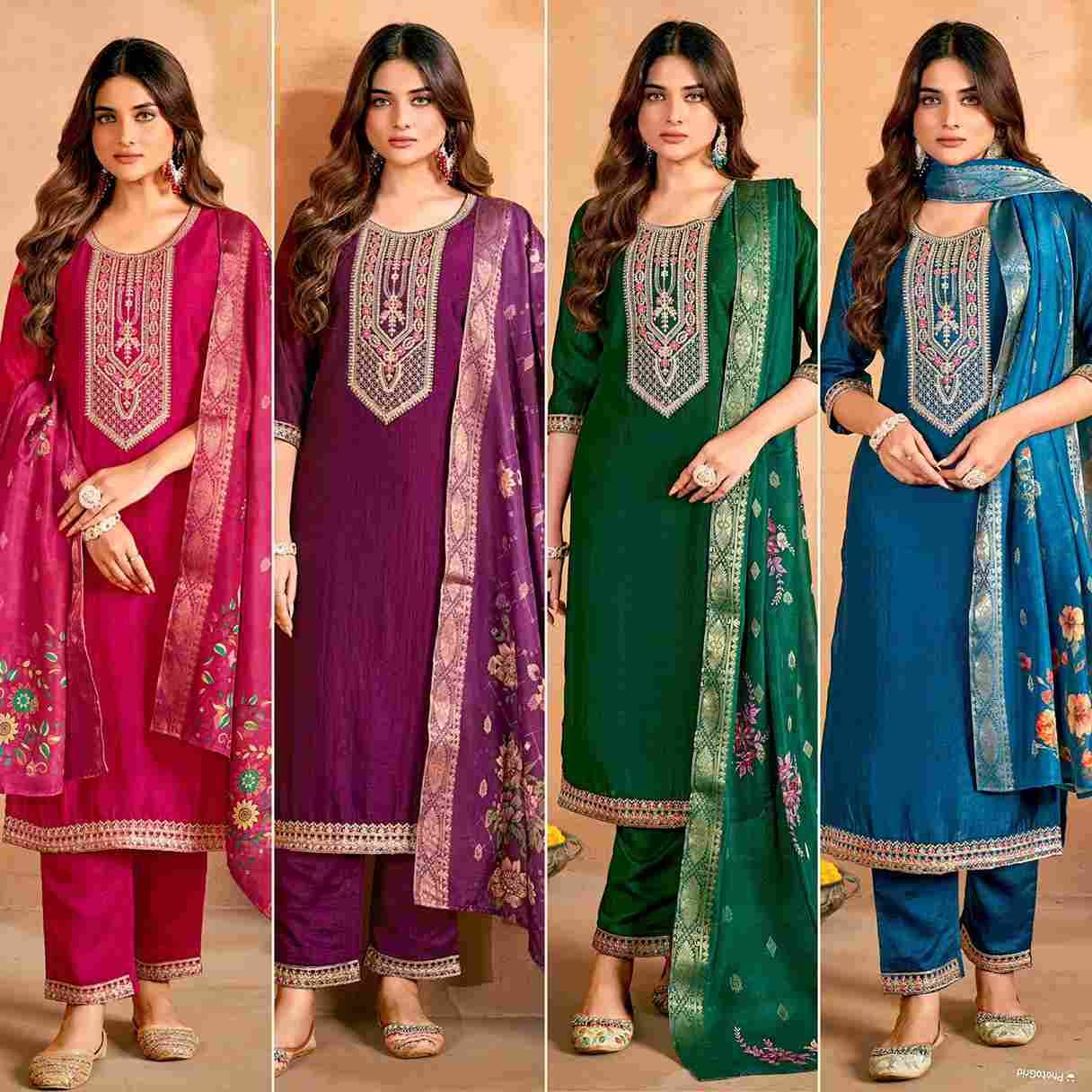 Samaira Vol-3 By Fashid Wholesale 01 To 04 Series Beautiful Stylish Festive Suits Fancy Colorful Casual Wear & Ethnic Wear & Ready To Wear Vichitra Silk Cotton Print Dresses At Wholesale Price