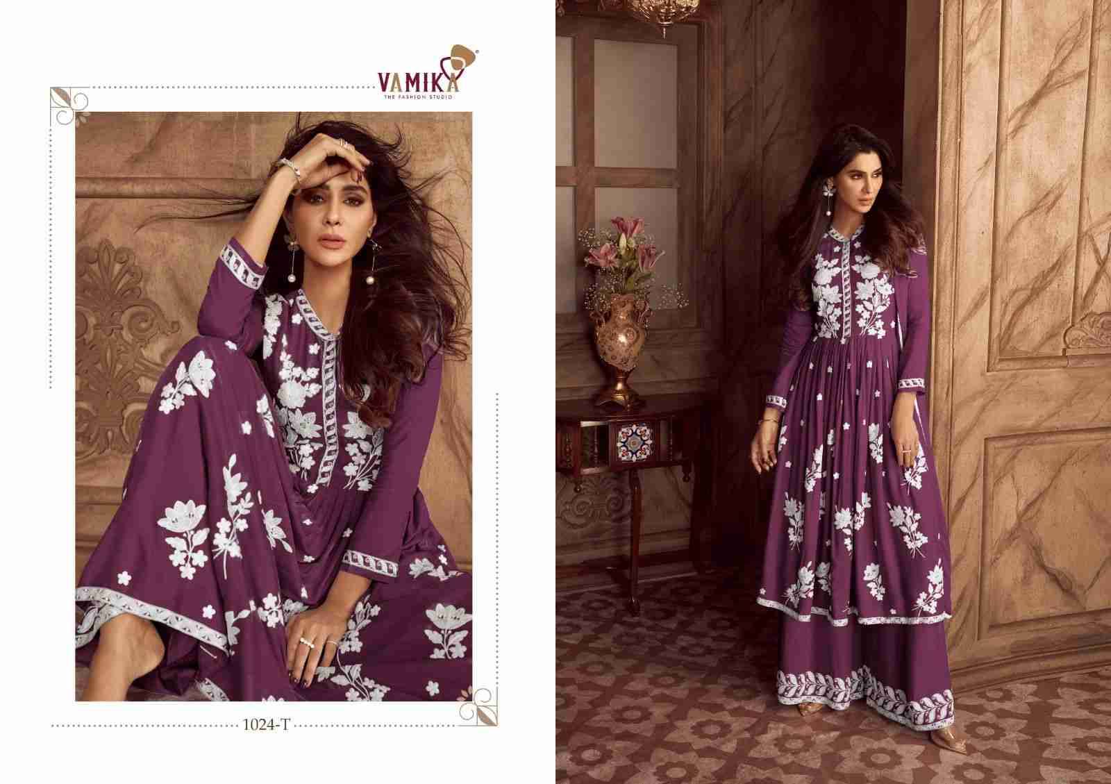 Lakhnawi Vol-4 New Color By Vamika 1024-P To 1024-T Series Beautiful Stylish Suits Fancy Colorful Casual Wear & Ethnic Wear & Ready To Wear Heavy Rayon Dresses At Wholesale Price