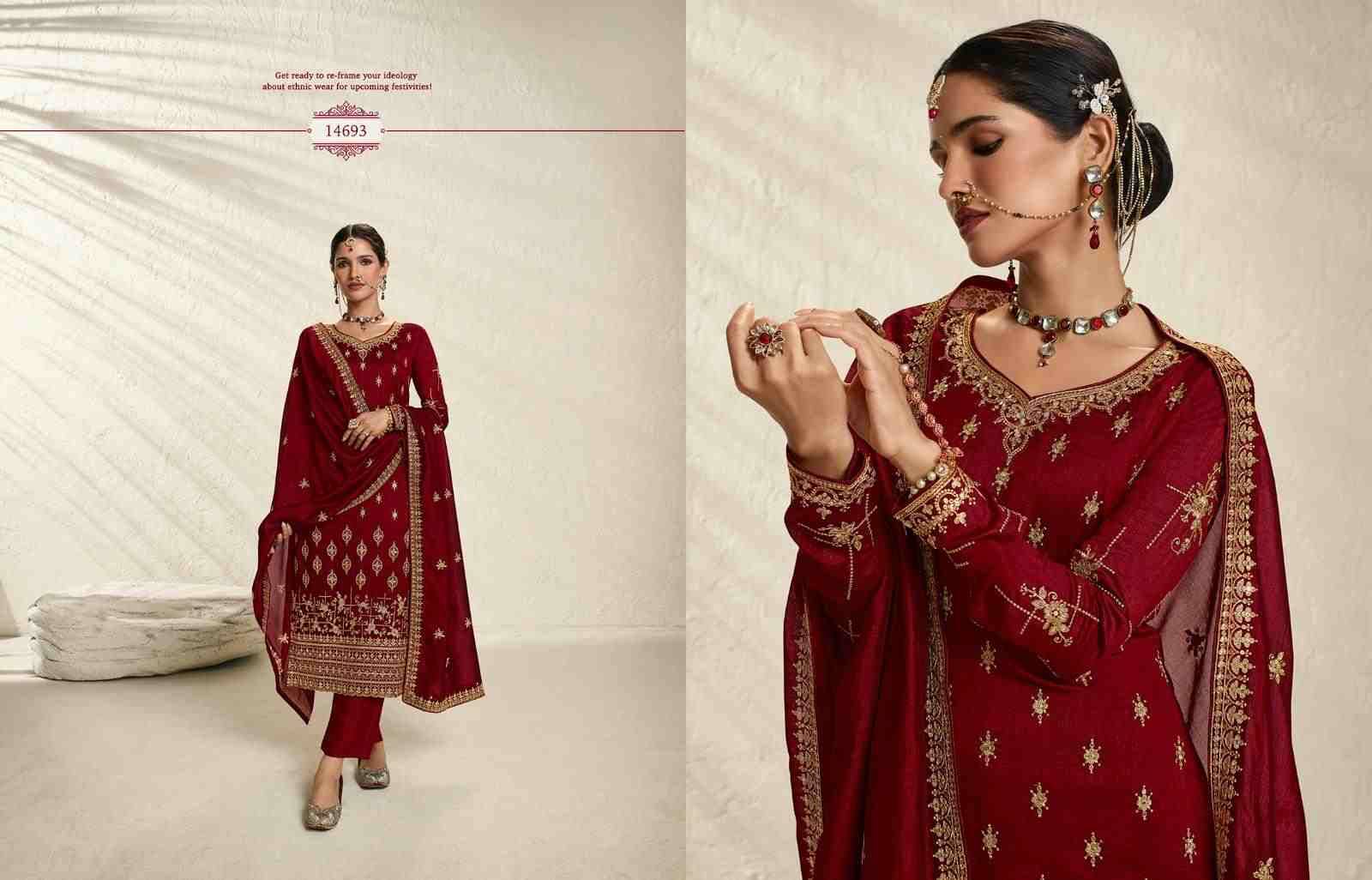 Nargis Vol-2 By Zisa 14691 To 14696 Series Beautiful Suits Colorful Stylish Fancy Casual Wear & Ethnic Wear Silk Embroidered Dresses At Wholesale Price