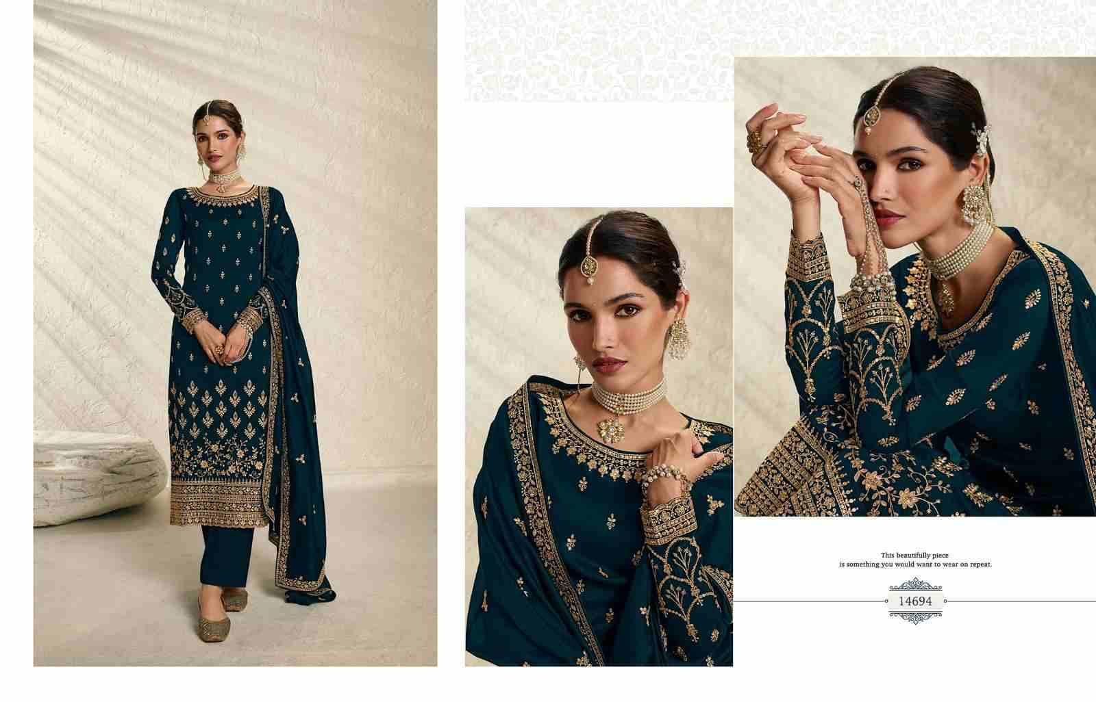 Nargis Vol-2 By Zisa 14691 To 14696 Series Beautiful Suits Colorful Stylish Fancy Casual Wear & Ethnic Wear Silk Embroidered Dresses At Wholesale Price