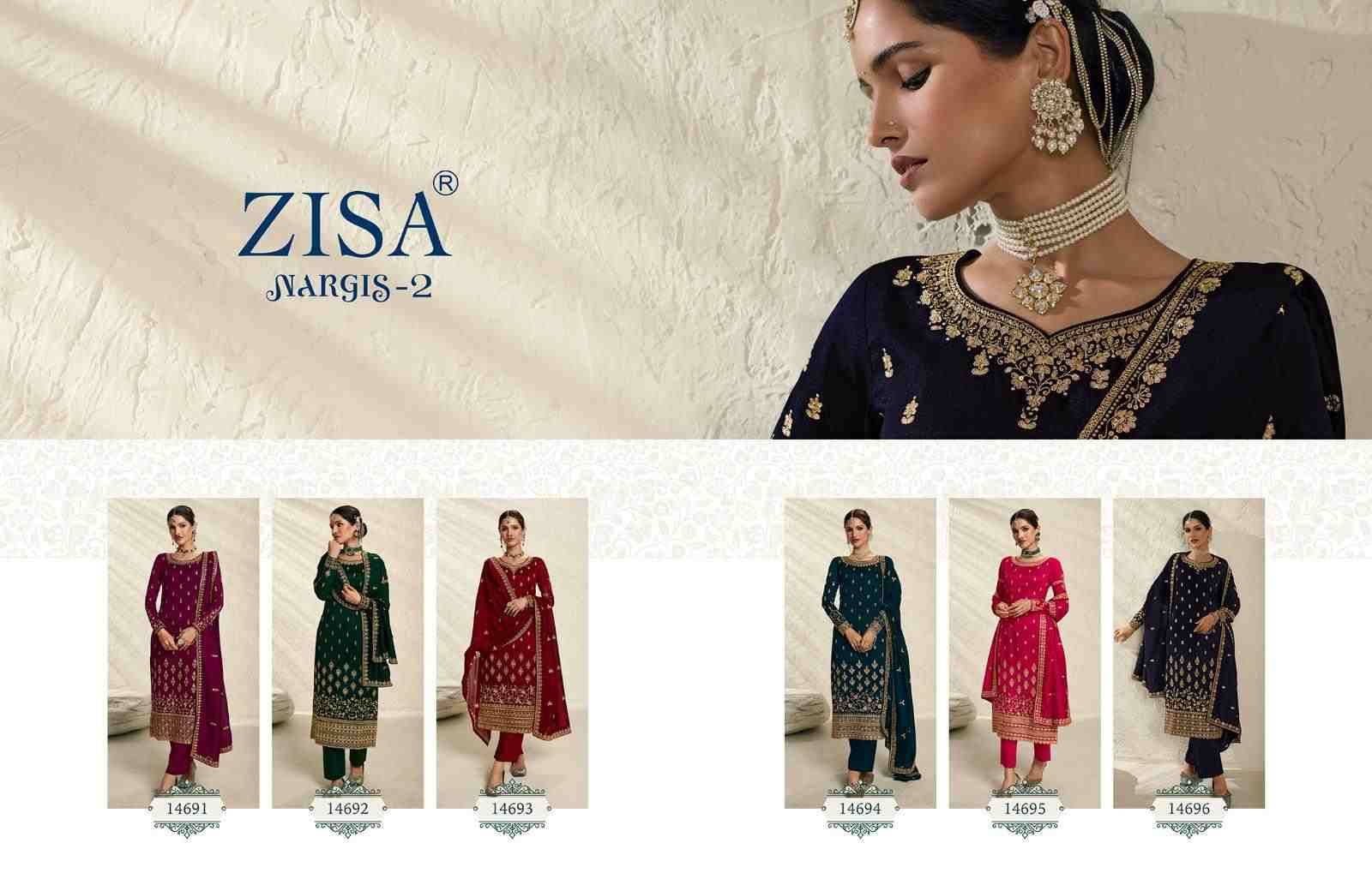 Nargis Vol-2 By Zisa 14691 To 14696 Series Beautiful Suits Colorful Stylish Fancy Casual Wear & Ethnic Wear Silk Embroidered Dresses At Wholesale Price