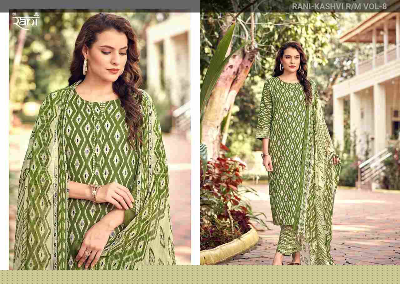 Kashvi Vol-8 By Rani Fashion 8001 To 8010 Series Festive Suits Beautiful Fancy Colorful Stylish Party Wear & Occasional Wear Cotton Print Dresses At Wholesale Price