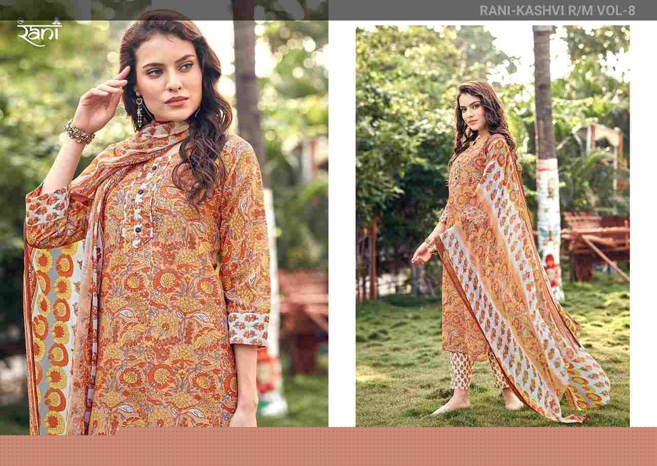 Kashvi Vol-8 By Rani Fashion 8001 To 8010 Series Festive Suits Beautiful Fancy Colorful Stylish Party Wear & Occasional Wear Cotton Print Dresses At Wholesale Price