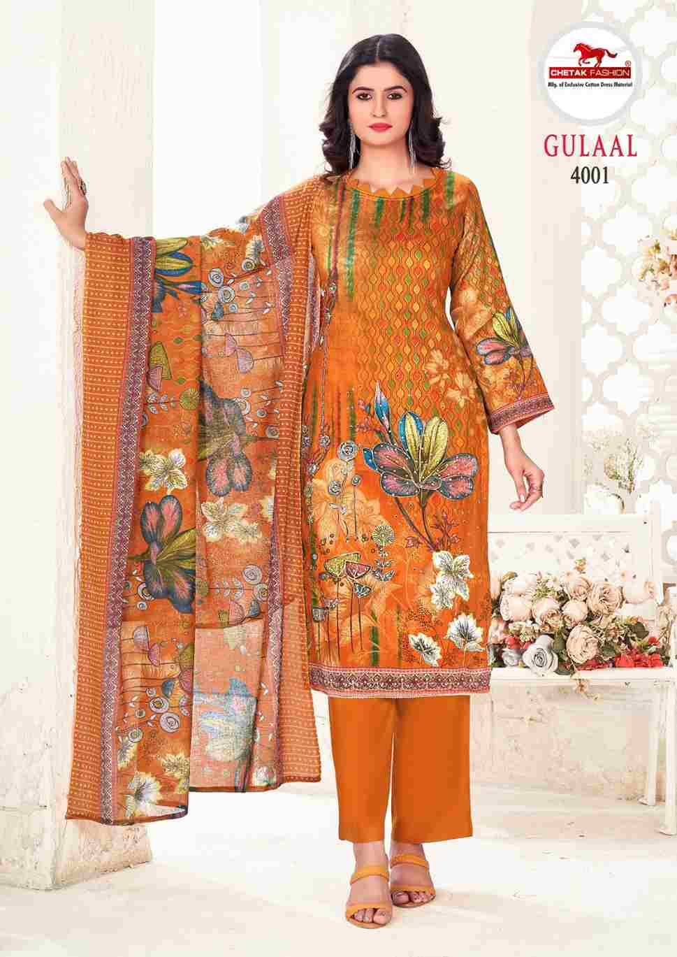 Gulaal Vol-4 By Chetak Fashion 4001 To 4008 Series Beautiful Festive Suits Colorful Stylish Fancy Casual Wear & Ethnic Wear Jam Cotton Print Dresses At Wholesale Price