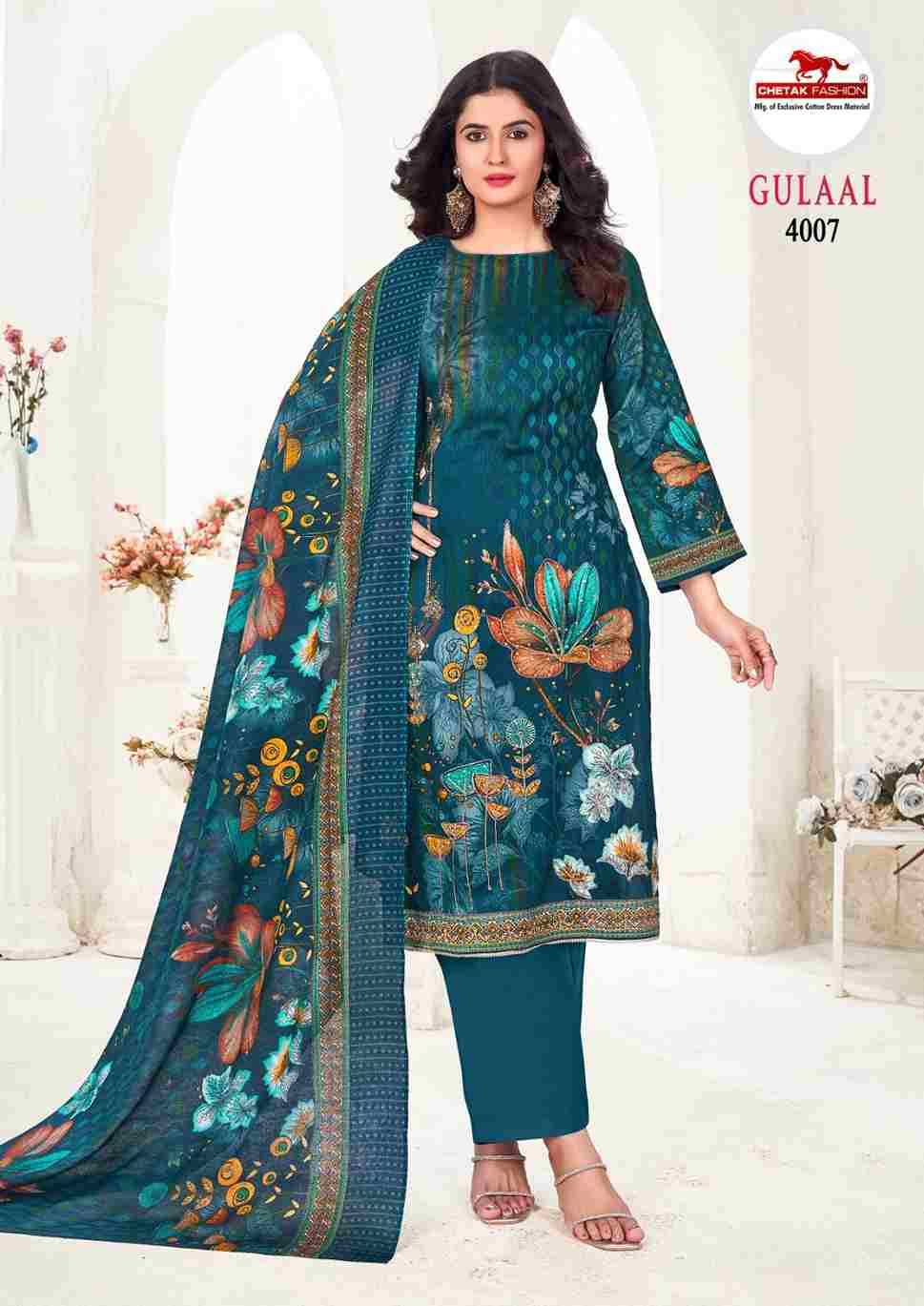 Gulaal Vol-4 By Chetak Fashion 4001 To 4008 Series Beautiful Festive Suits Colorful Stylish Fancy Casual Wear & Ethnic Wear Jam Cotton Print Dresses At Wholesale Price