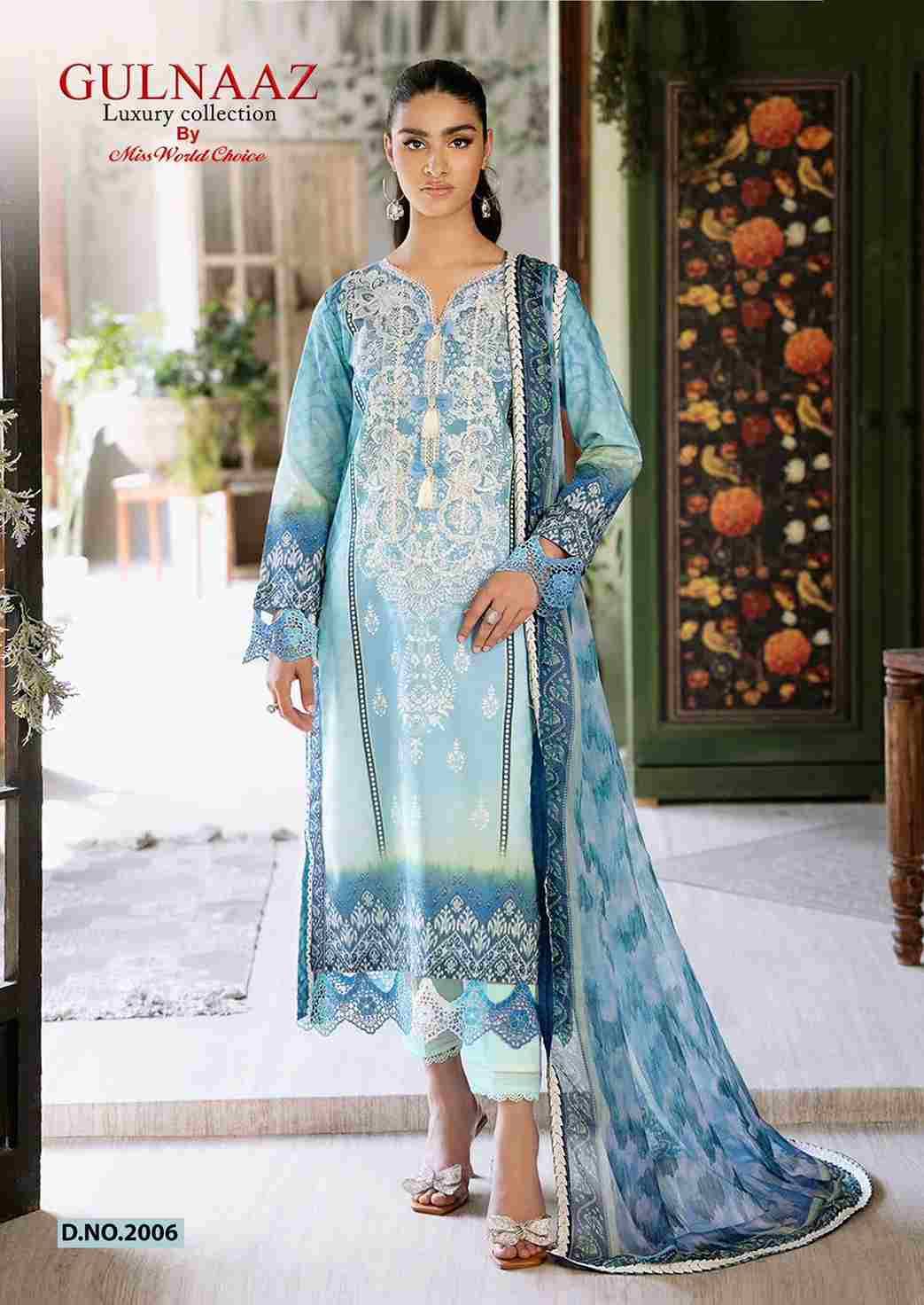 Gulnaaz Vol-2 By Miss World Choice 2001 To 2006 Series Beautiful Festive Suits Colorful Stylish Fancy Casual Wear & Ethnic Wear Pure Cotton Embroidered Dresses At Wholesale Price